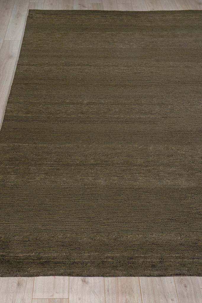 Exquisite Rugs Merino Wool Hand Knotted 4807 Brown 3' X 2' Area Rug - Image 4