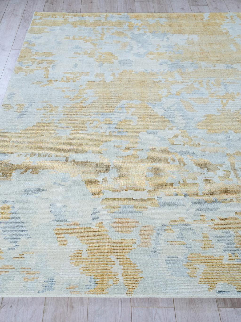 Exquisite Rugs Mineral Hand-Loomed Wool/Bamboo Silk 5361 Silver/Gold 12' X 9' Area Rug - Image 4