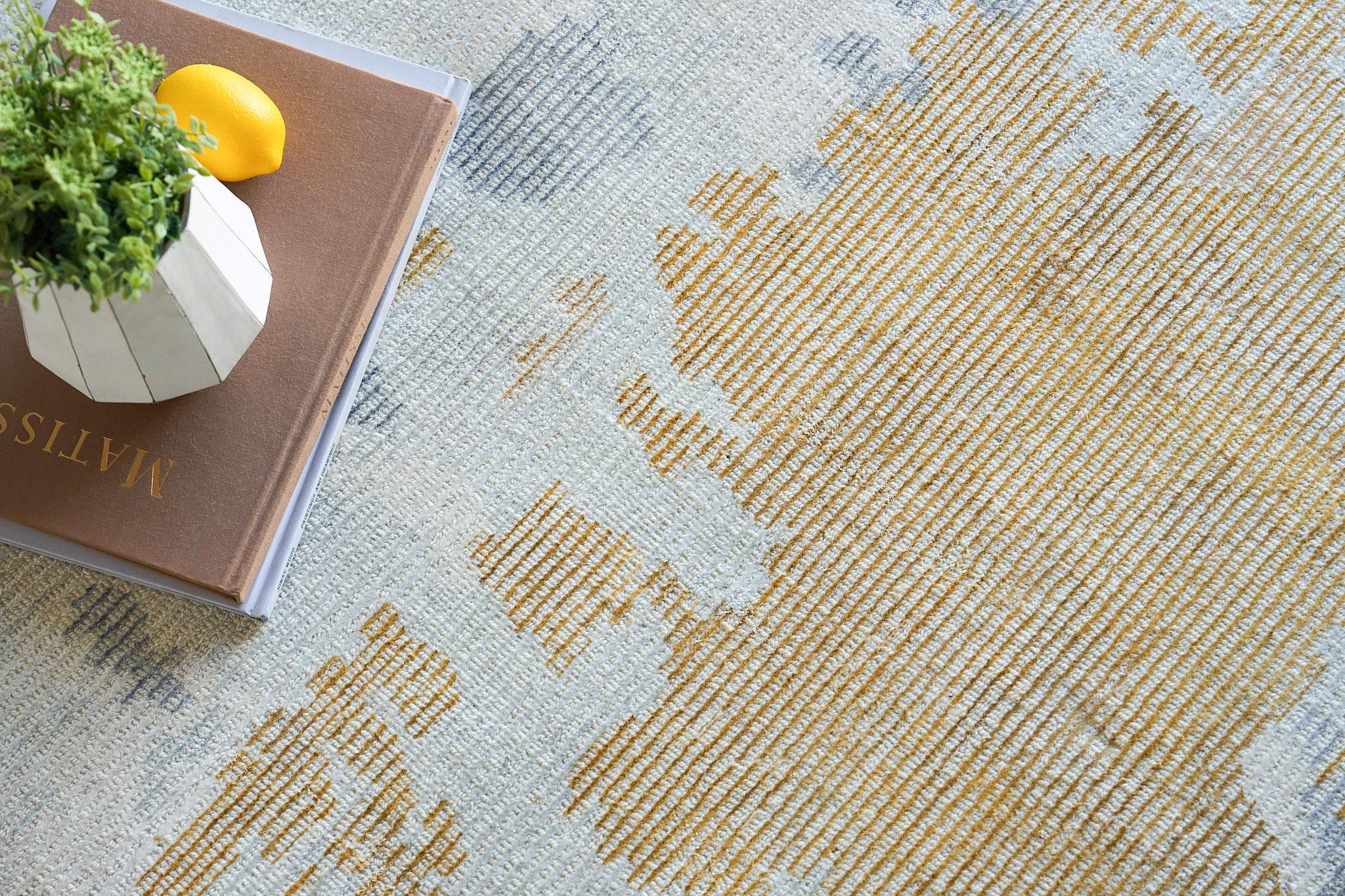 Exquisite Rugs Mineral Hand-Loomed Wool/Bamboo Silk 5361 Silver/Gold 12' X 9' Area Rug - Image 7