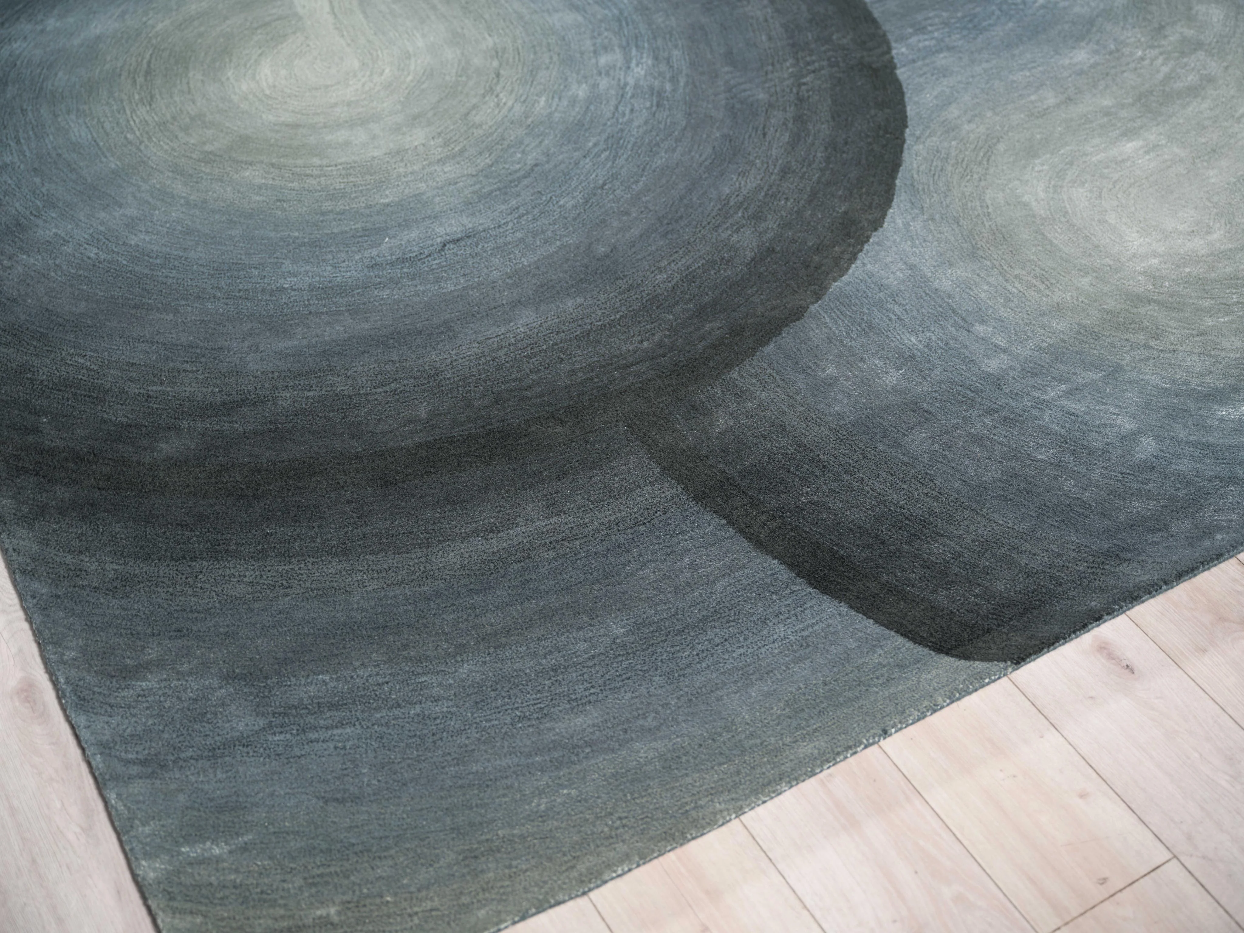 Exquisite Rugs Mitomo Hand Tufted Wool/Bamboo Silk In 7276 Sea Green 12' X 9' Area Rug - Image 3