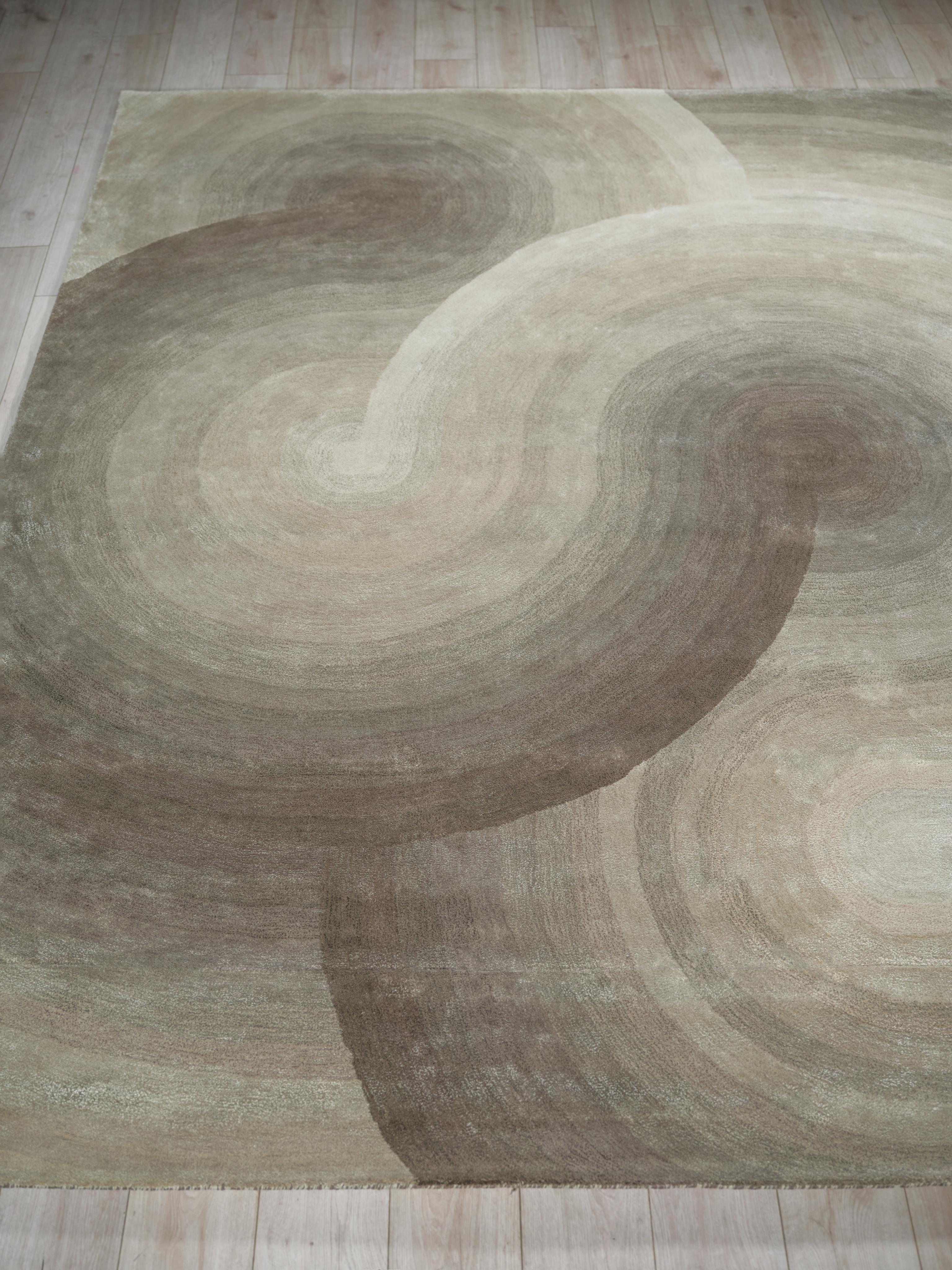 Exquisite Rugs Mitomo Hand Tufted Wool/Viscose In 7274 Taupe 6' X 4' Area Rug - Image 4