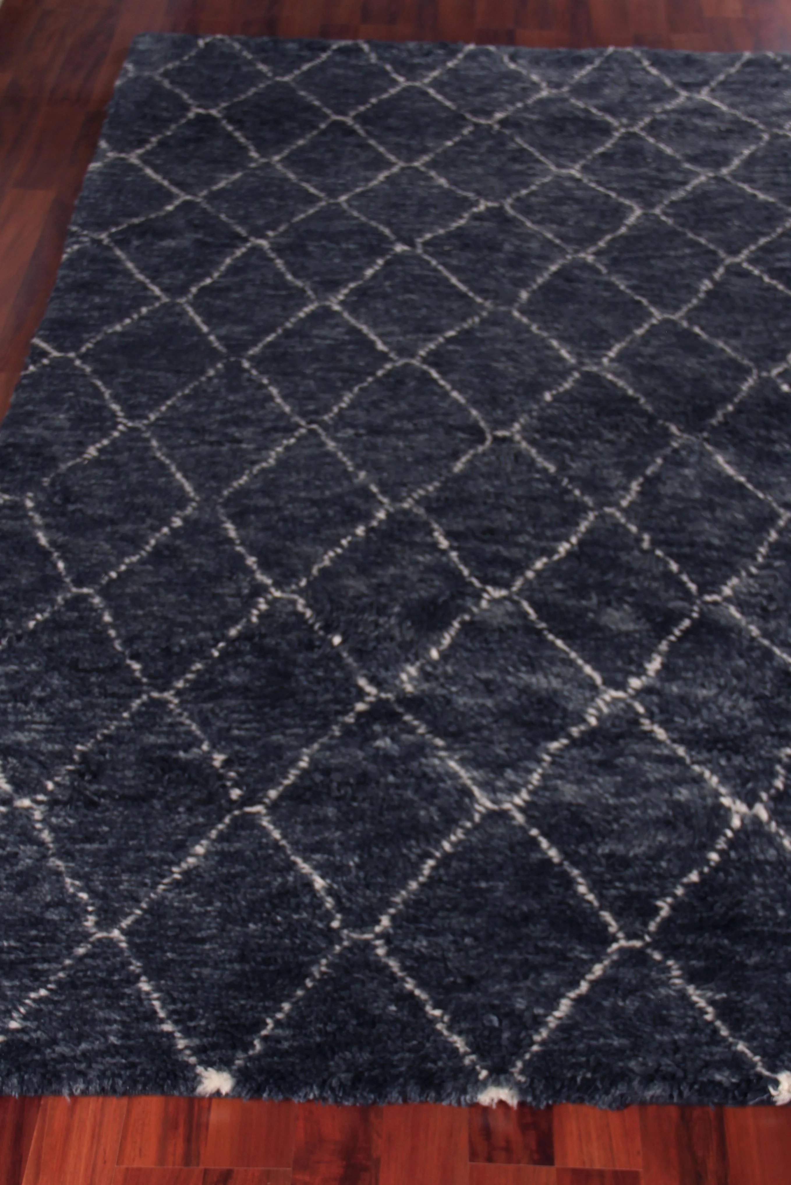 Exquisite Rugs Moroccan Hand Knotted New Zealand Wool In 2251 Charcoal 12' X 9' Area Rug - Image 2