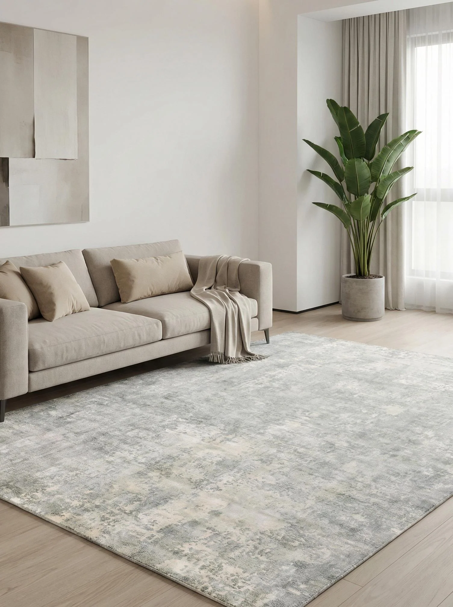 Exquisite Rugs Murano Hand-Loomed Wool/Bamboo Silk 4027 Metallic 8' X 5' Area Rug - Image 2