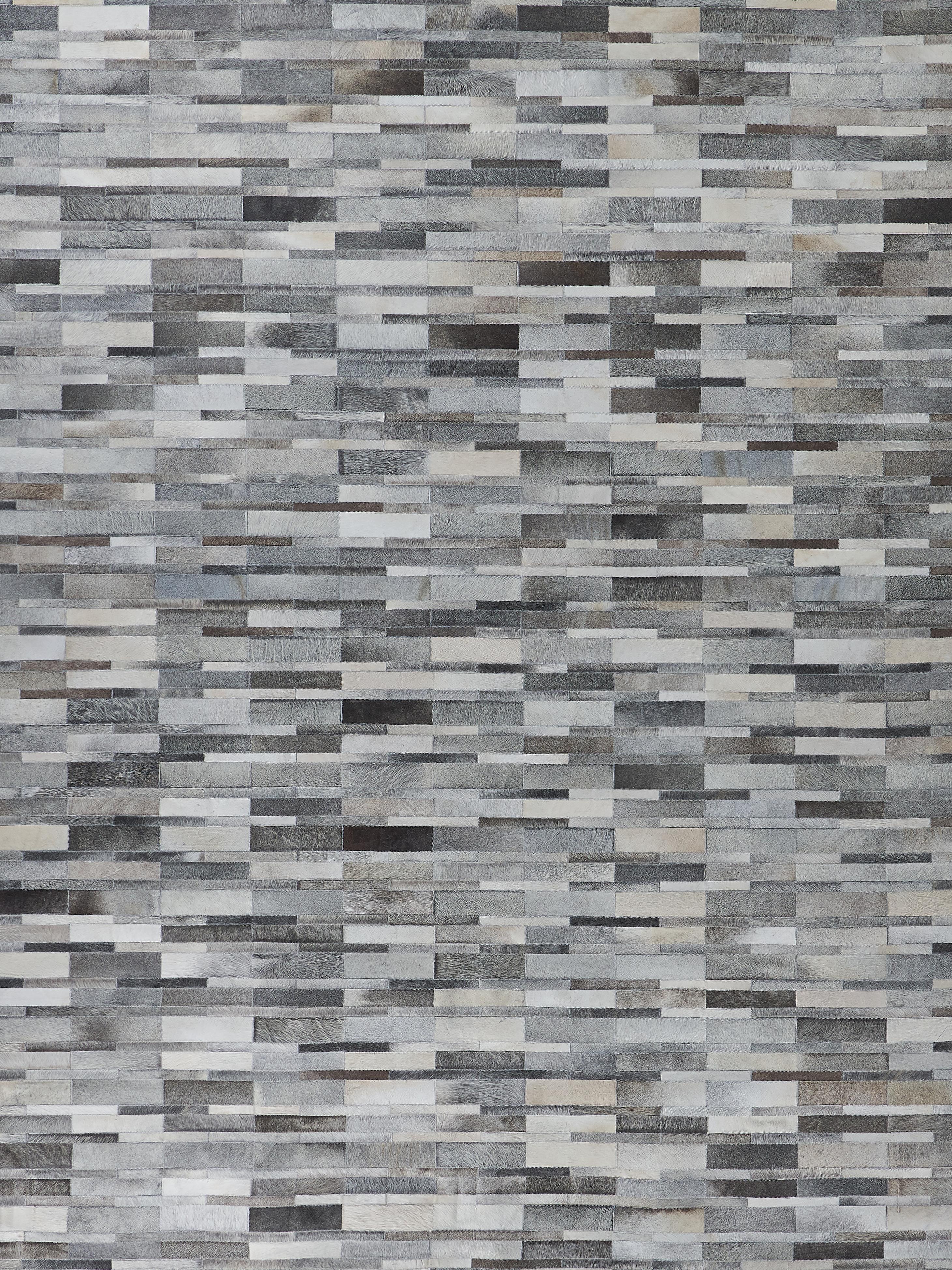 Exquisite Rugs Natural Hide Hand-Stitched Leather Hide 9785 Gray 14.5' X 11.5' Area Rug