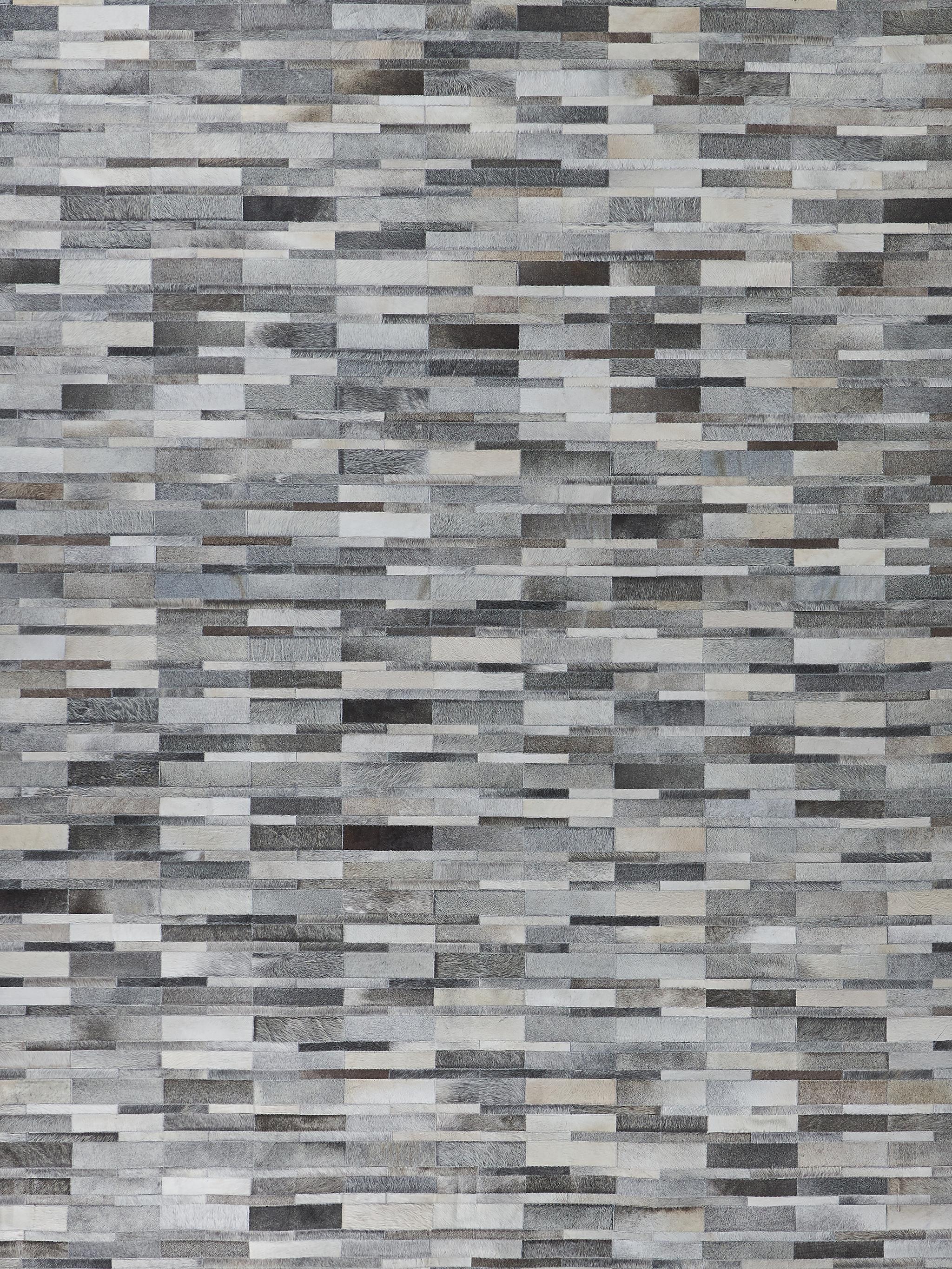 Exquisite Rugs Natural Hide Hand-Stitched Leather Hide 9785 Gray 14.5' X 11.5' Area Rug - Image 6