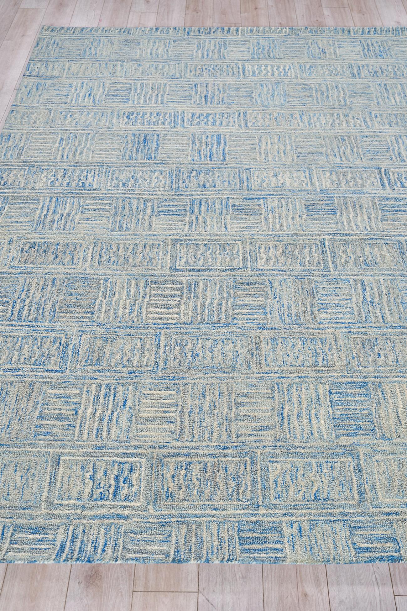 Exquisite Rugs Naturals Handmade Hand-Tufted New Zealand Wool On Canvas 6778 Blue/Ivory 18' X 14' Area Rug - Image 4