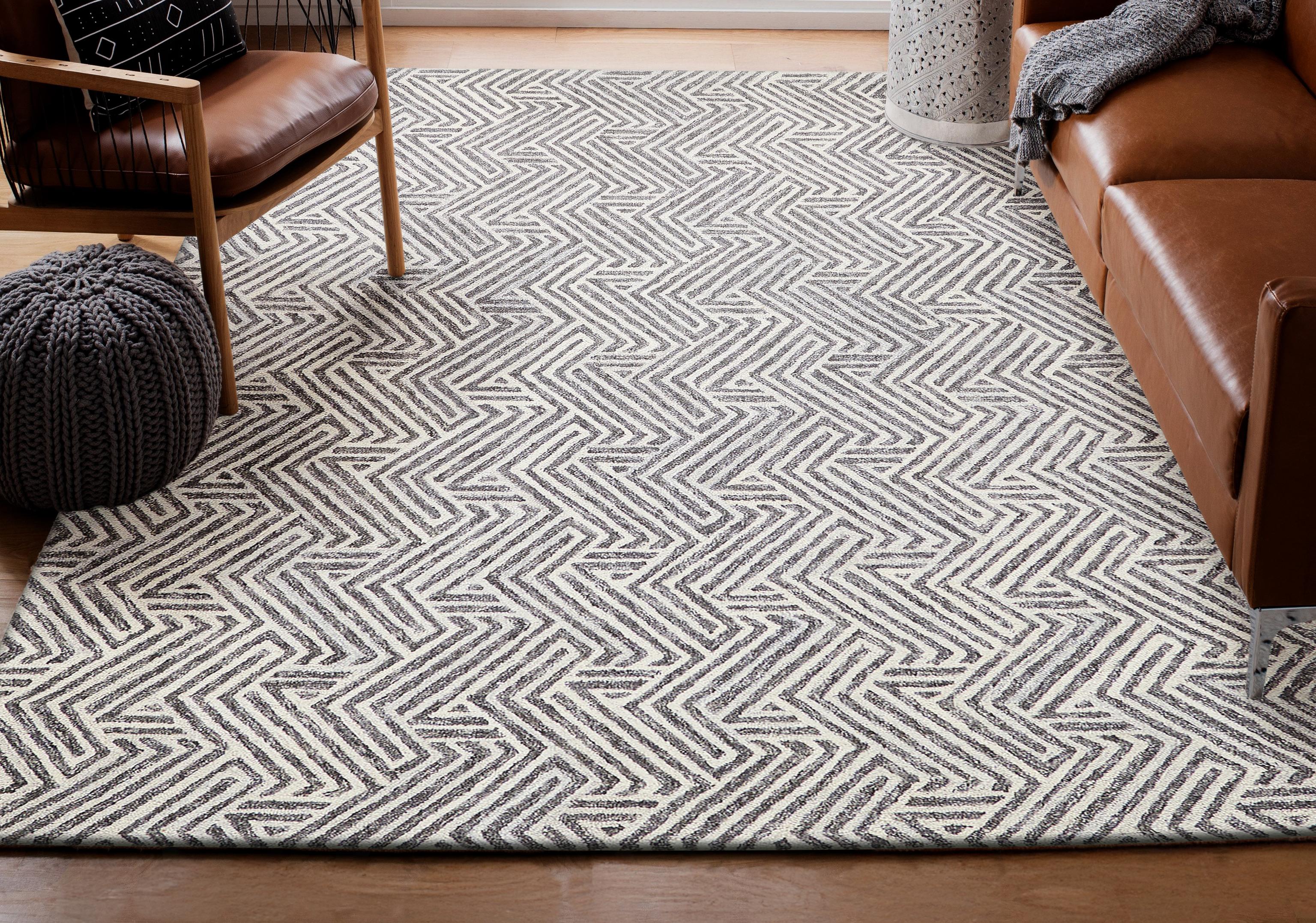 Exquisite Rugs Naturals Handmade Hand-Tufted New Zealand Wool On Canvas 6782 Gray/Ivory 18' X 14' Area Rug - Image 2
