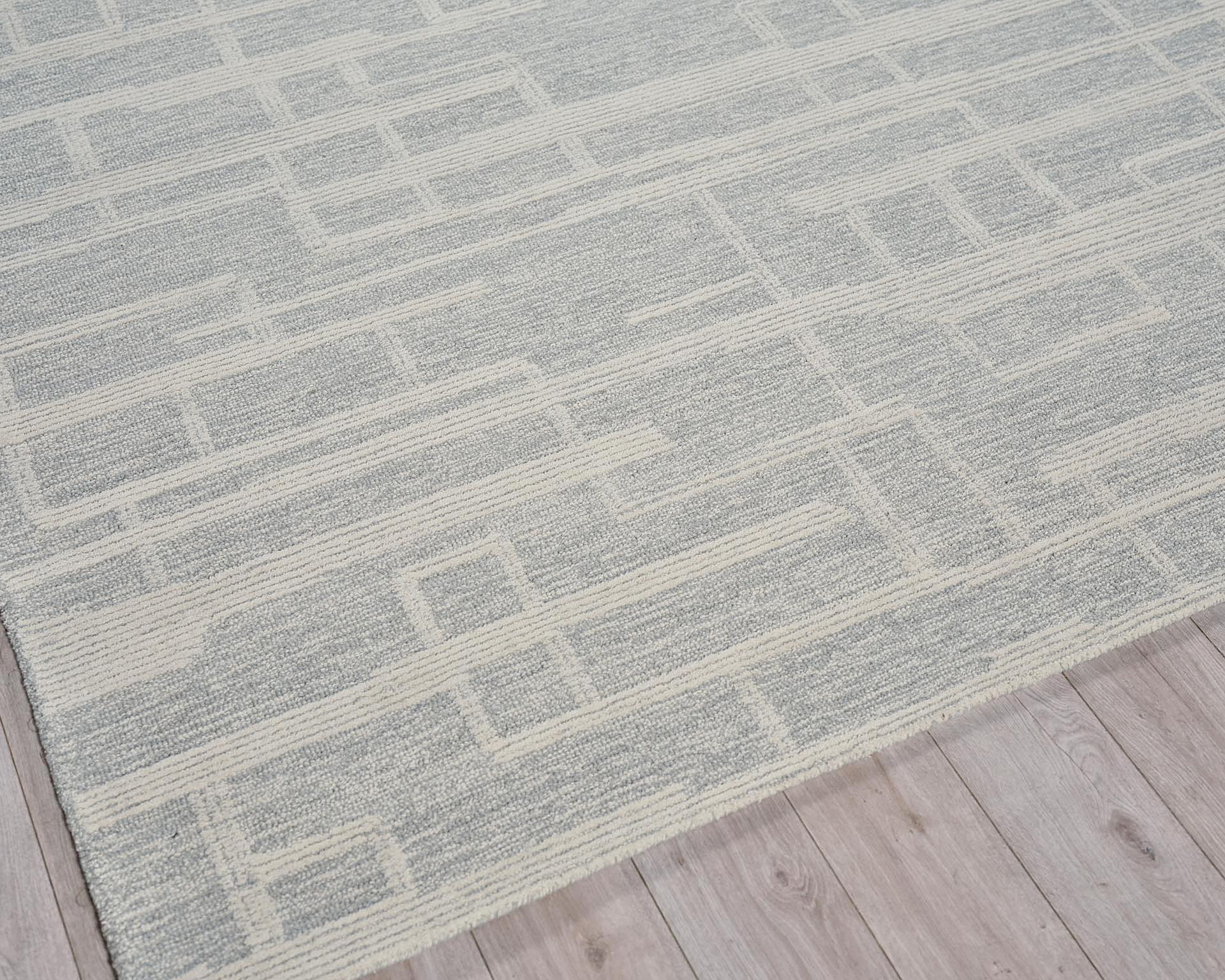 Exquisite Rugs Park City Handmade Hand-Tufted New Zealand Wool On Canvas 6841 Light Gray/Ivory 15' X 12' Area Rug - Image 3