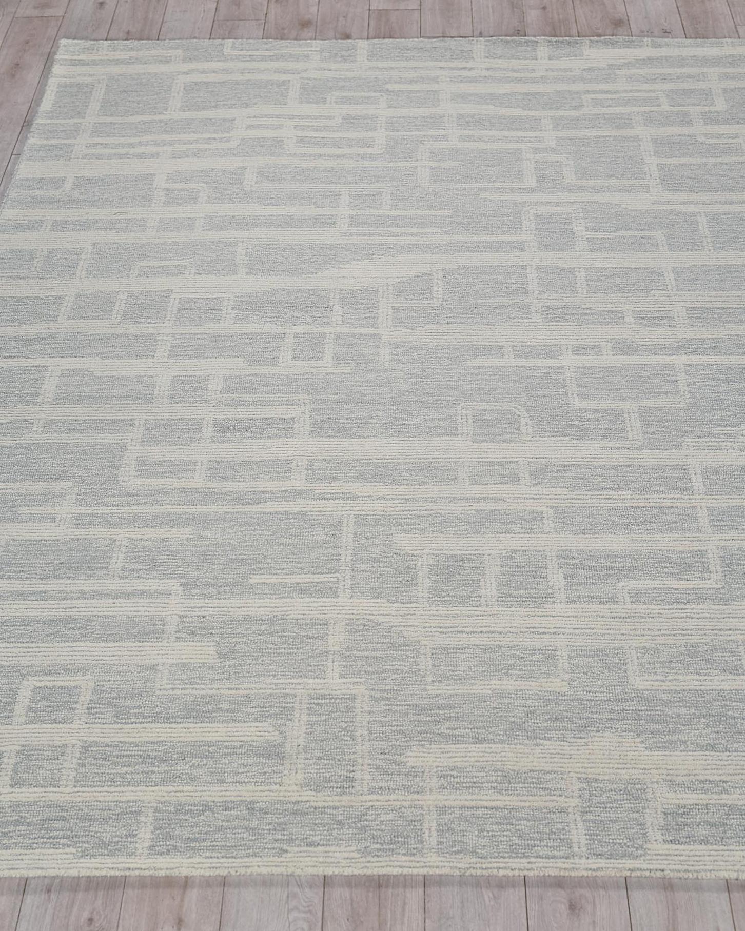 Exquisite Rugs Park City Handmade Hand-Tufted New Zealand Wool On Canvas 6841 Light Gray/Ivory 15' X 12' Area Rug - Image 4