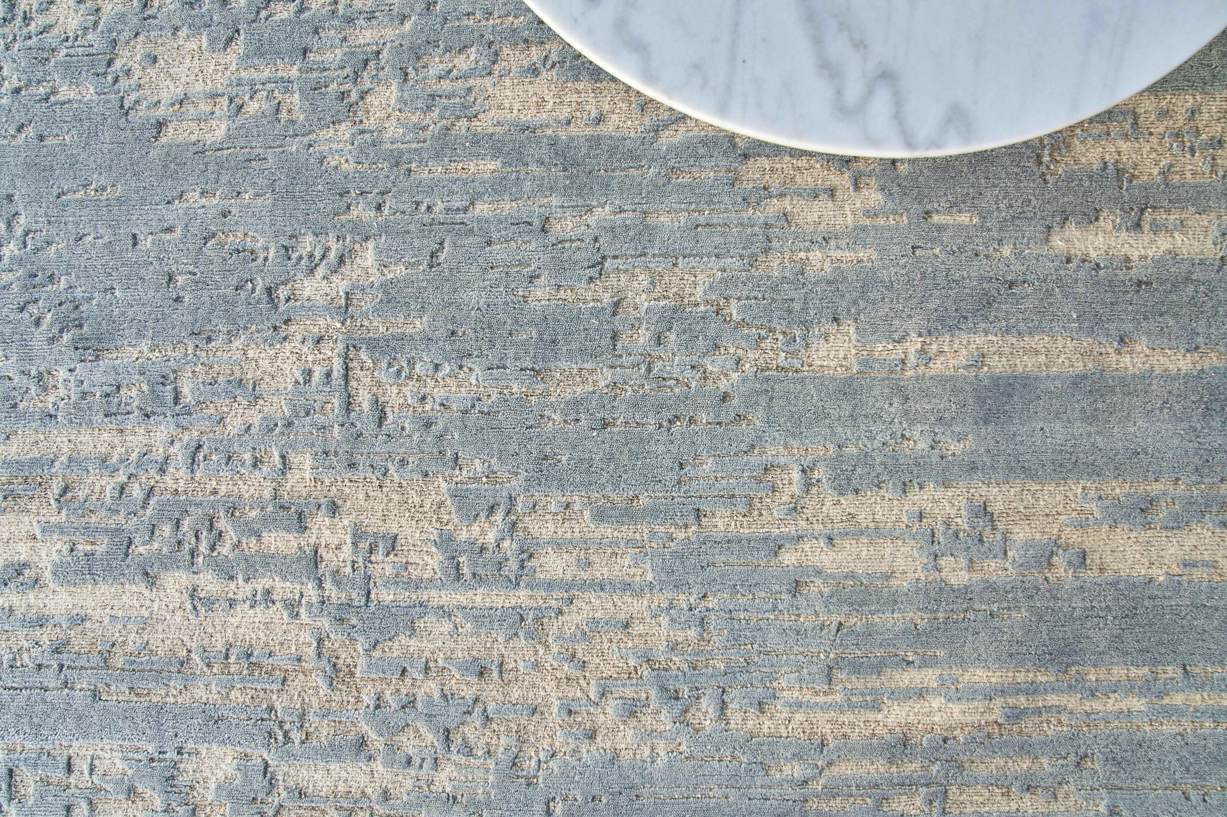 Exquisite Rugs Platinum Hand-Knotted Wool/Nettle 4379 Gray/Beige 15' X 12' Area Rug - Image 6
