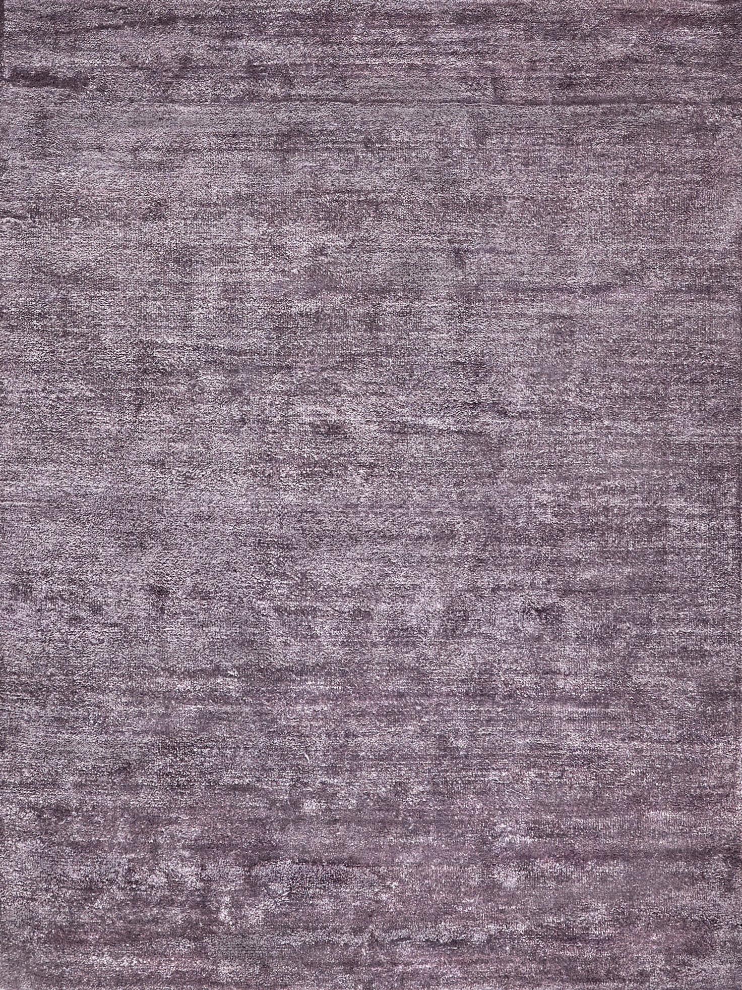 Exquisite Rugs Plush Hand-Knotted Bamboo Silk And Wool 4634 Deep Mauve 10' X 8' Area Rug - Image 8