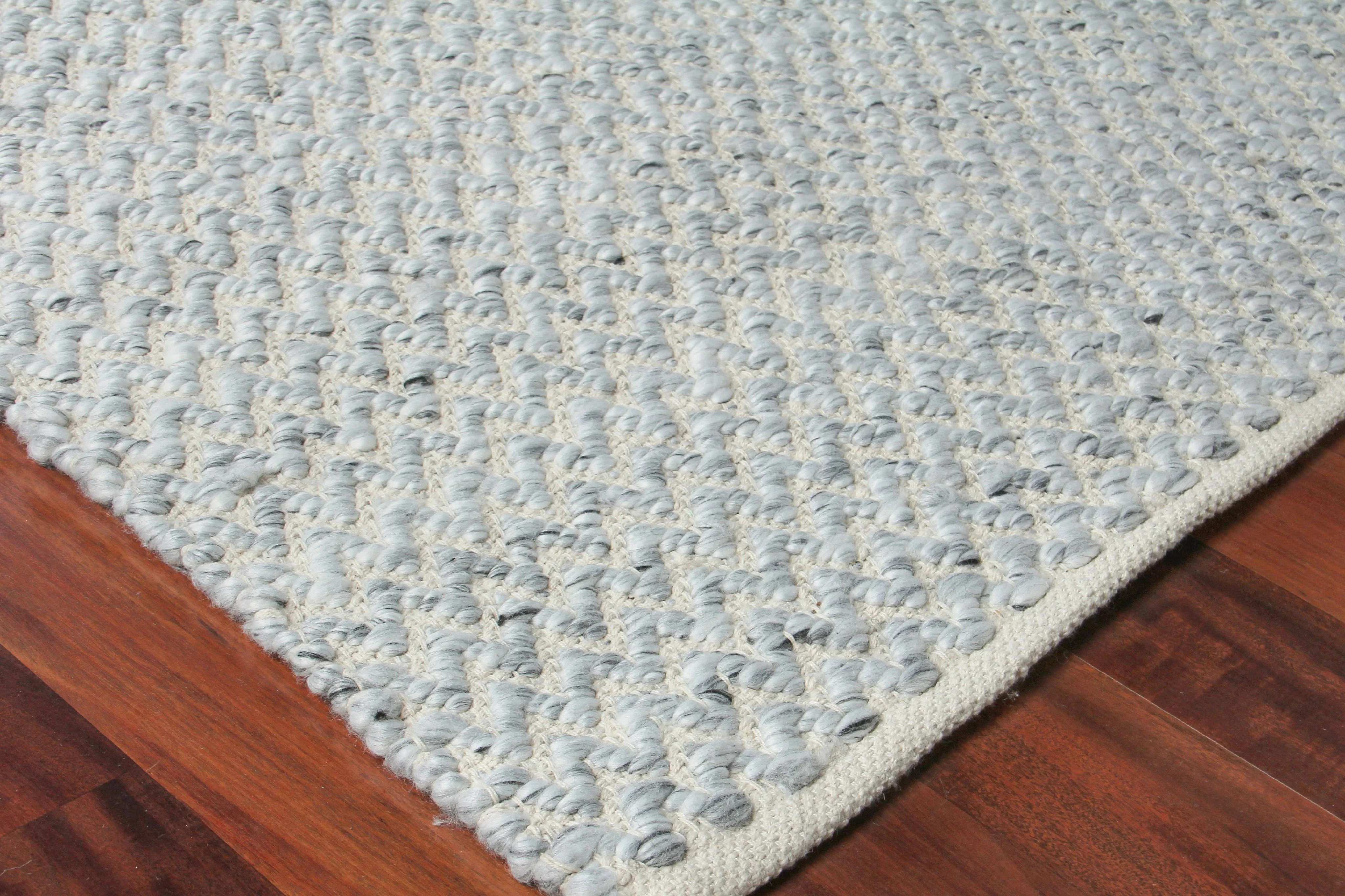 Exquisite Rugs Rialto Handwoven Polyester/Cotton 3957 Light Gray 10' X 8' Area Rug - Image 3