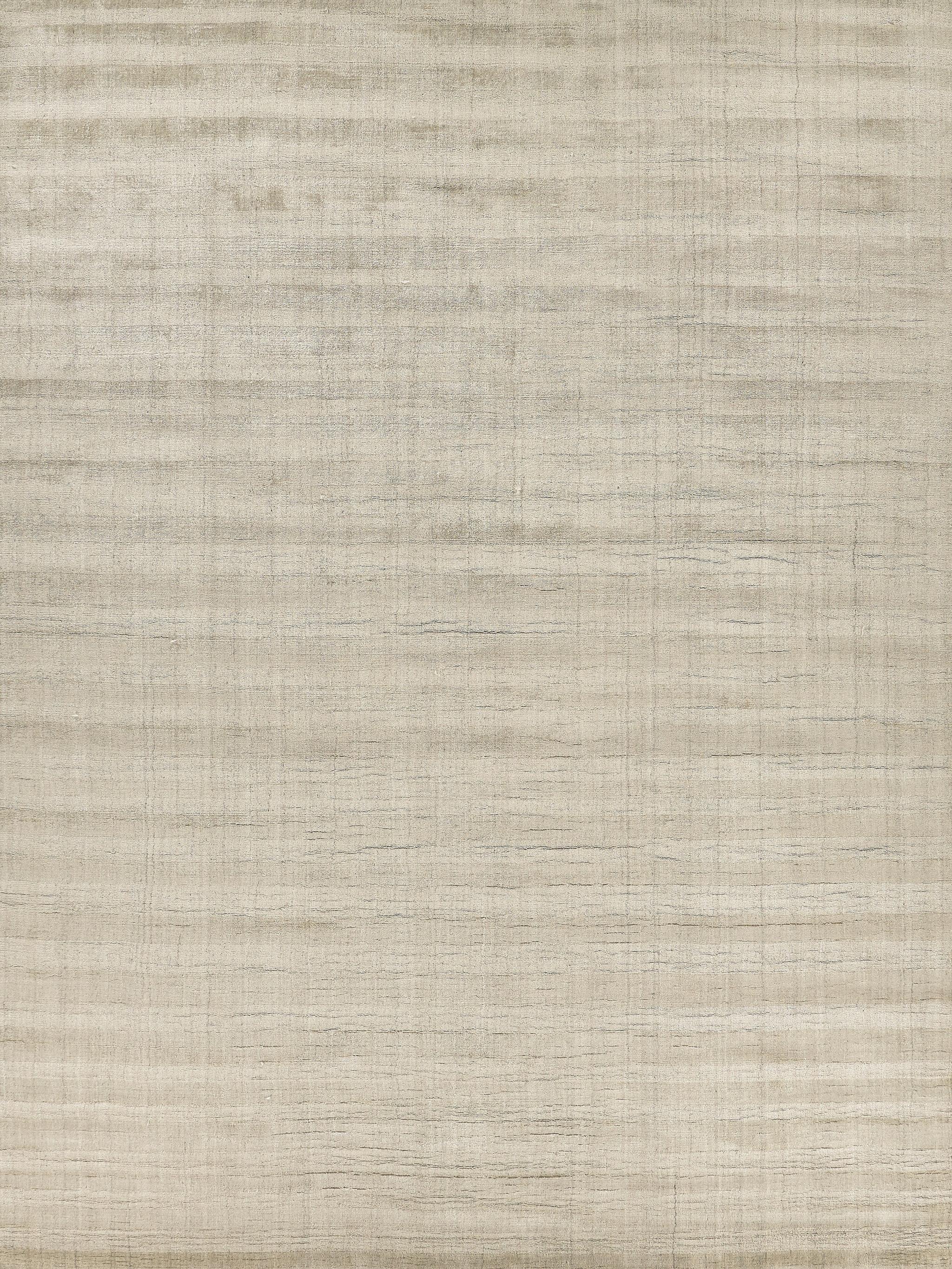 Exquisite Rugs Robin Stripe Hand-Loomed Bamboo Silk/Wool 3784 Taupe 9' X 6' Area Rug - Image 6