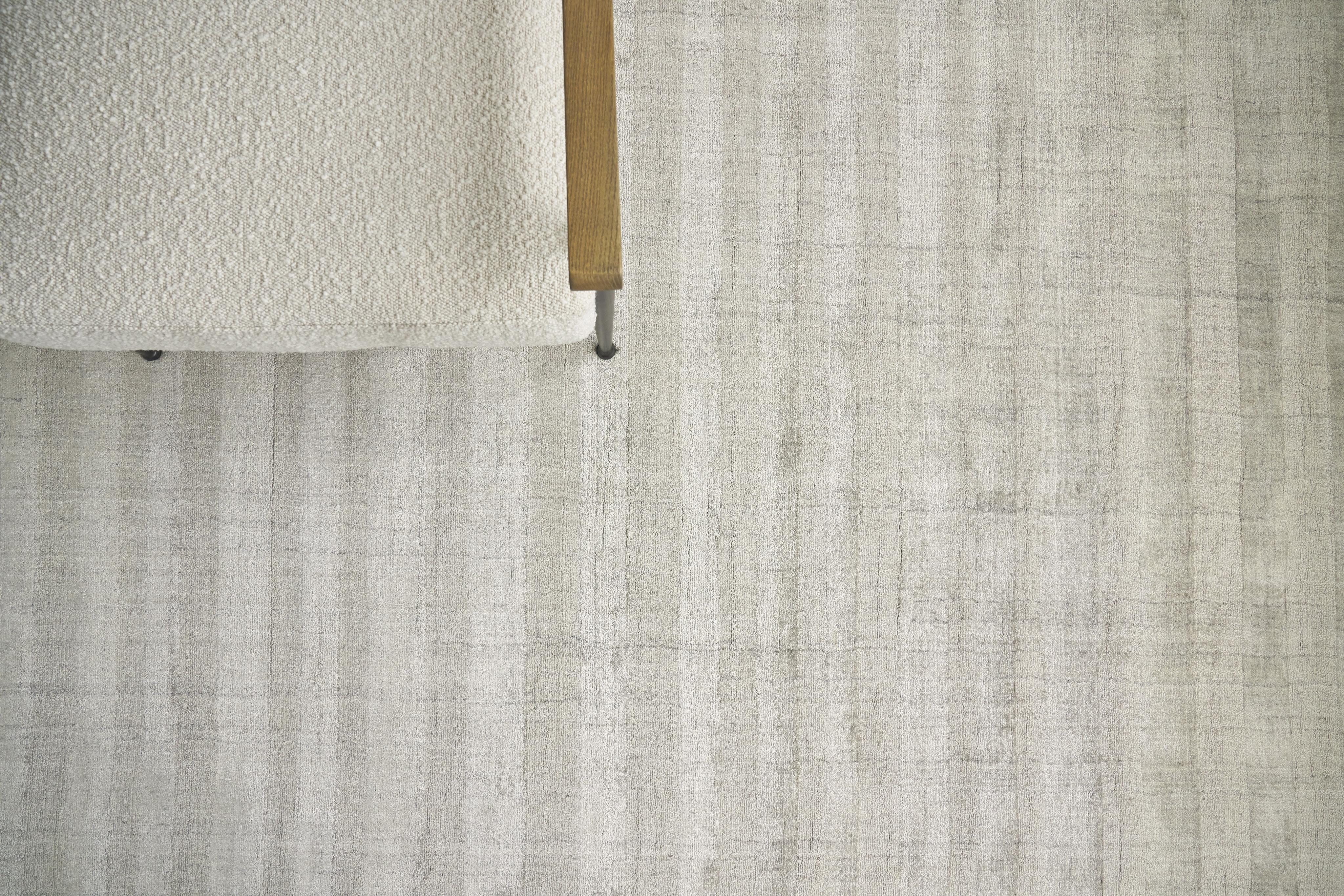 Exquisite Rugs Robin Stripe Hand-Loomed Bamboo Silk/Wool 3786 Taupe 15' X 12' Area Rug - Image 6