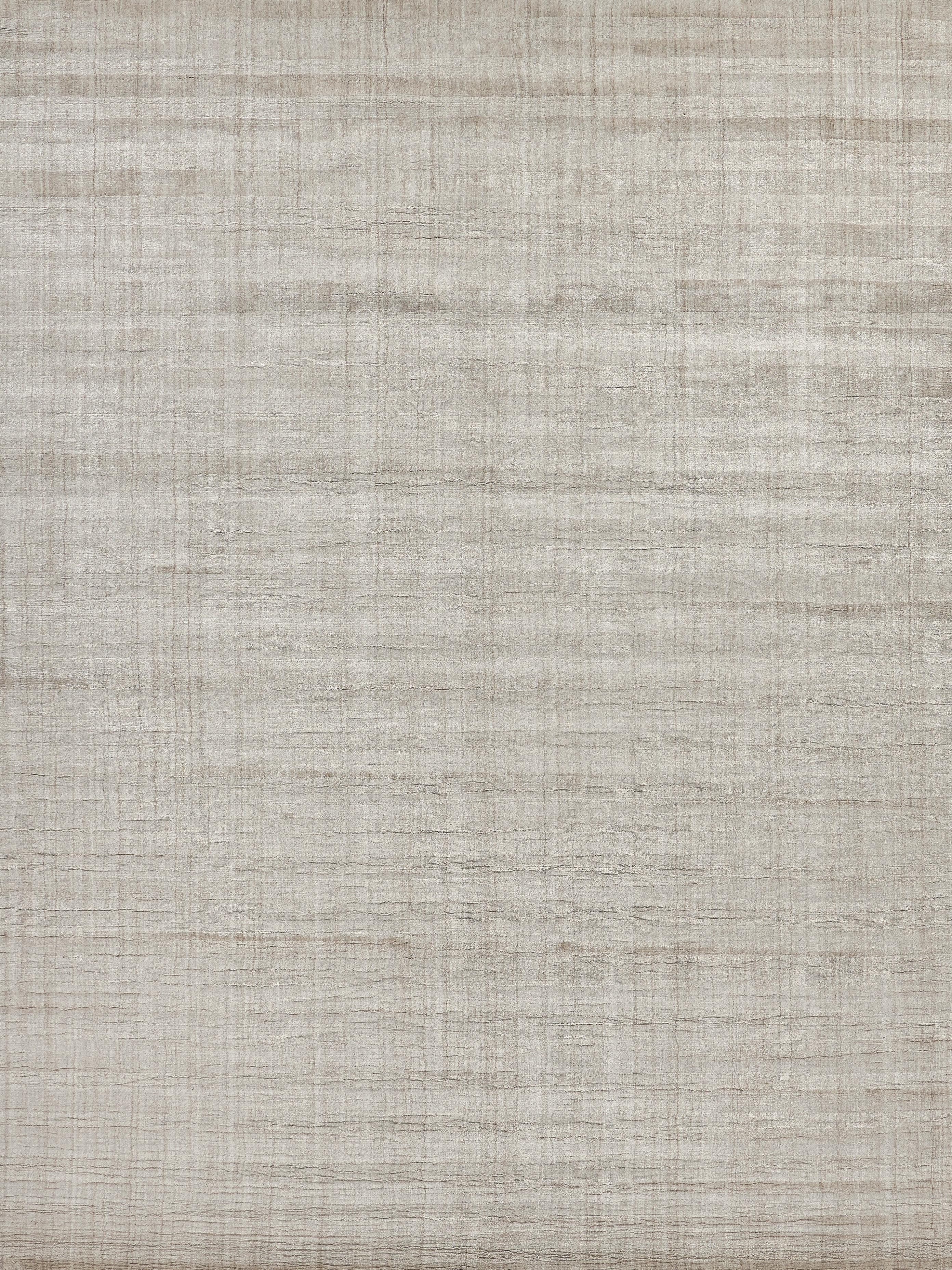 Exquisite Rugs Robin Stripe Hand-Loomed Bamboo Silk/Wool 3787 Light Khaki 10' X 8' Area Rug