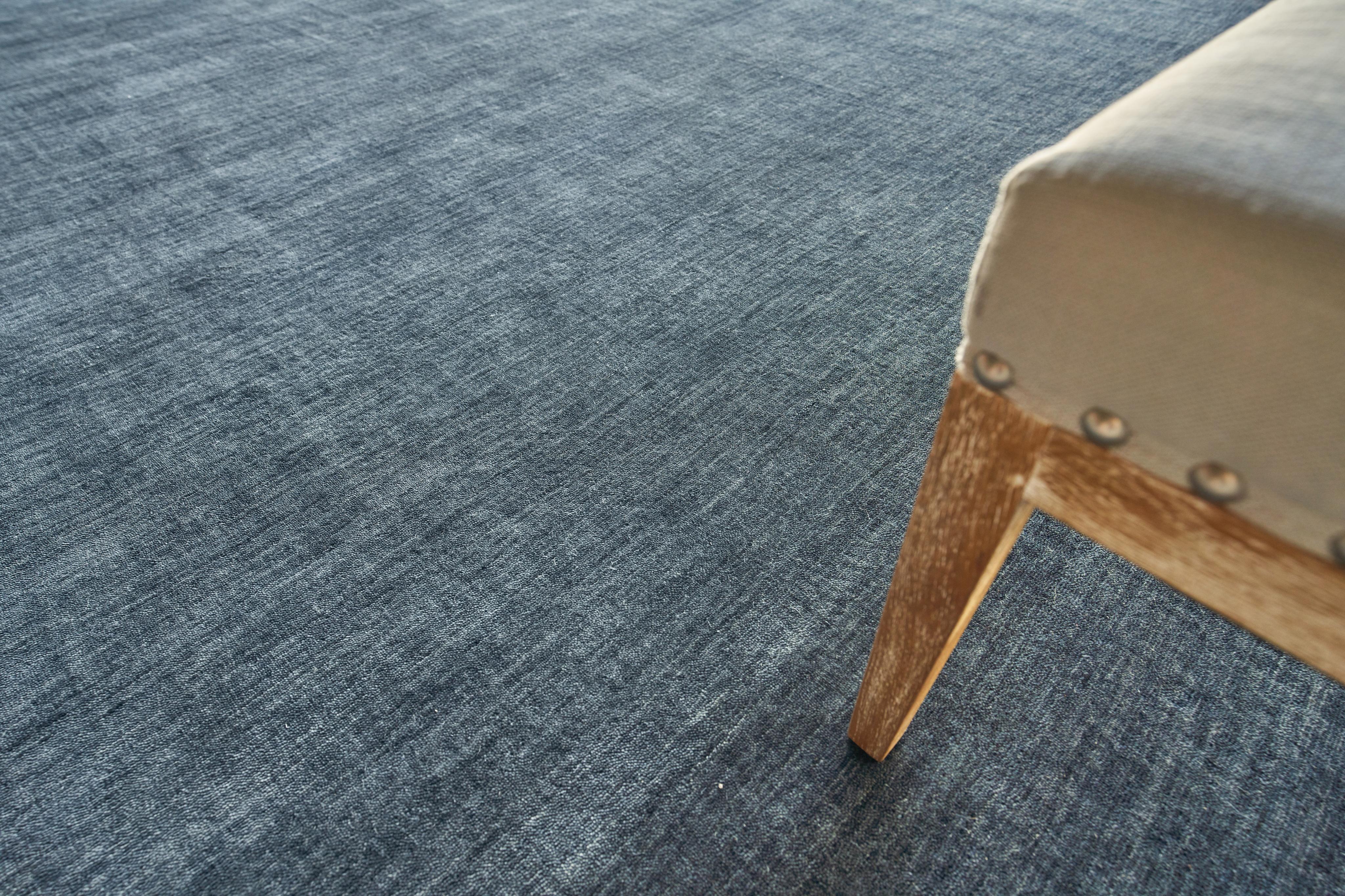 Exquisite Rugs Roche Hand Loomed New Zealand Wool In 2735 Dark Blue 18' X 14' Area Rug - Image 2