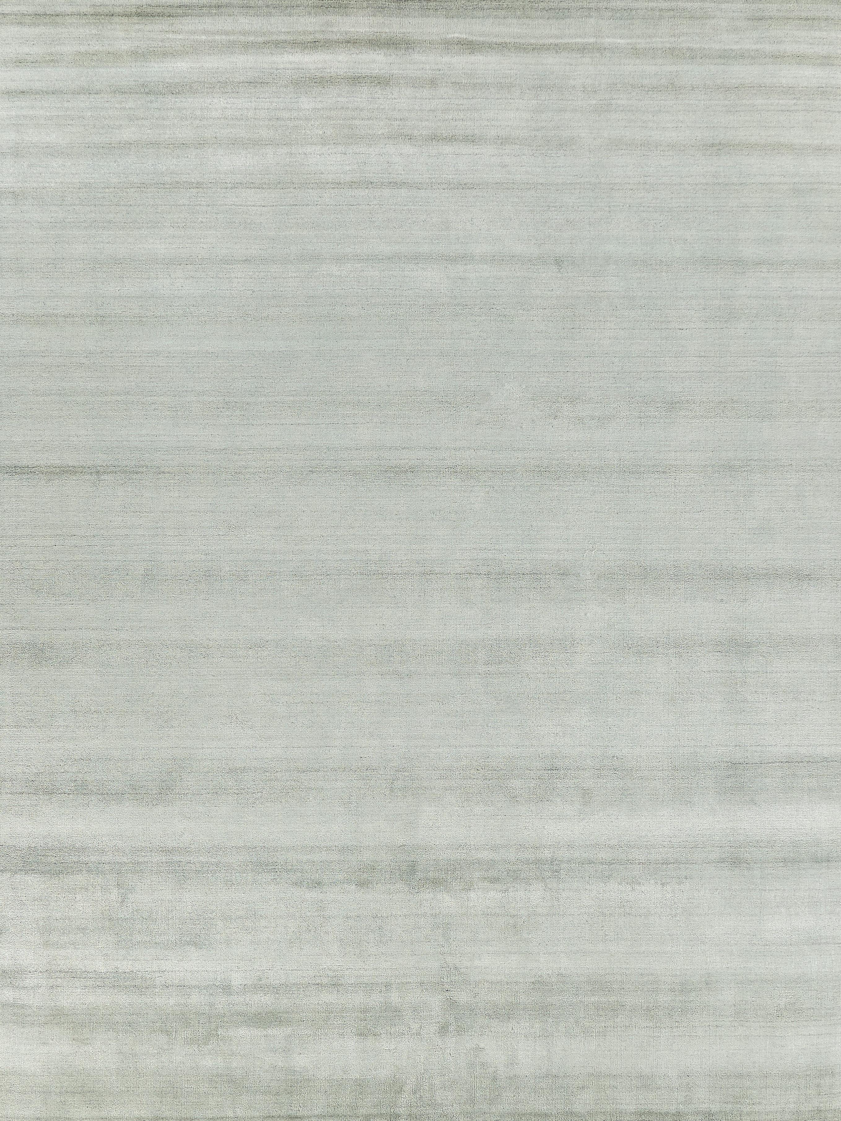 Exquisite Rugs Sanctuary Hand-Loomed Bamboo Silk/Wool 9960 Light Green 9' X 6' Area Rug