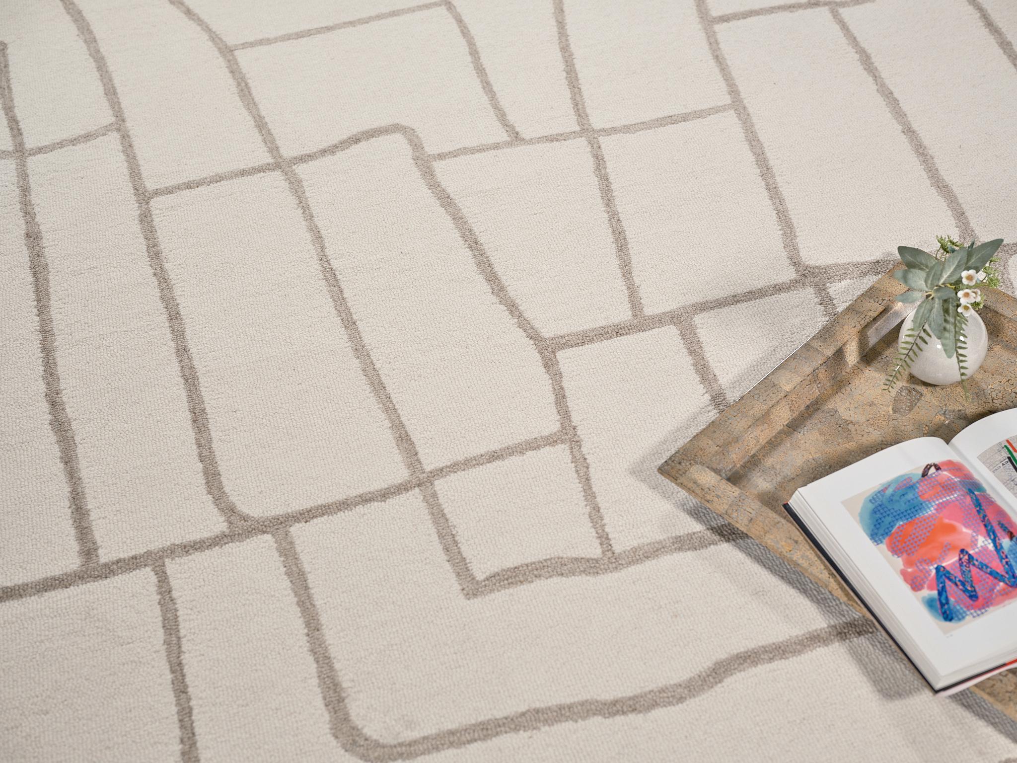 Exquisite Rugs Tangiers Handmade Hand-Tufted New Zealand Wool On Canvas 6846 Ivory/Beige 18' X 14' Area Rug - Image 7