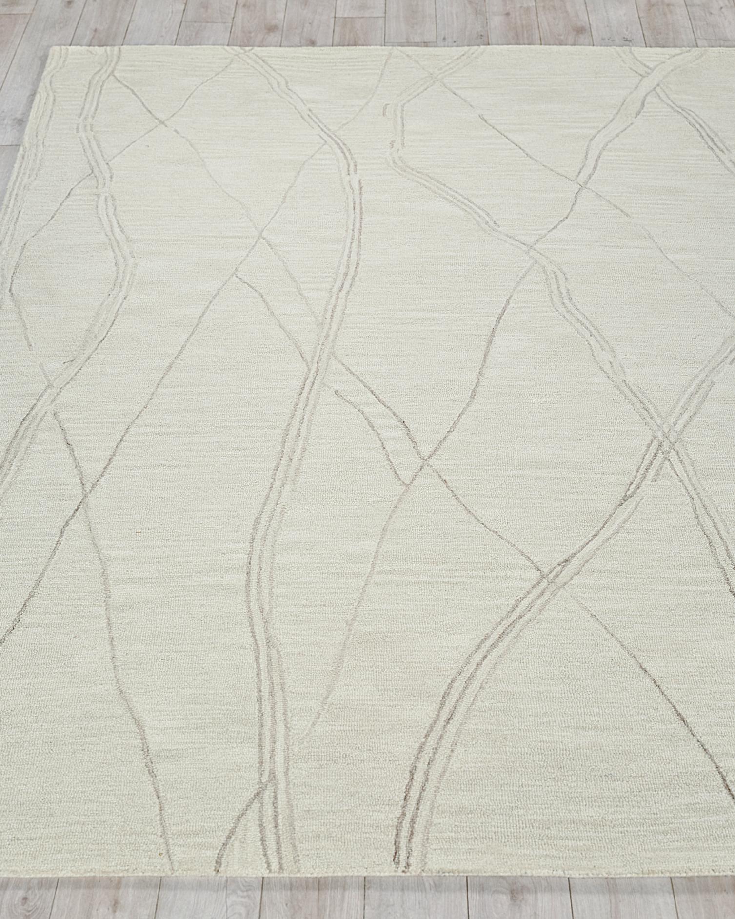 Exquisite Rugs Tangiers Handmade Hand-Tufted New Zealand Wool On Canvas 6864 Ivory/Beige 15' X 12' Area Rug - Image 4