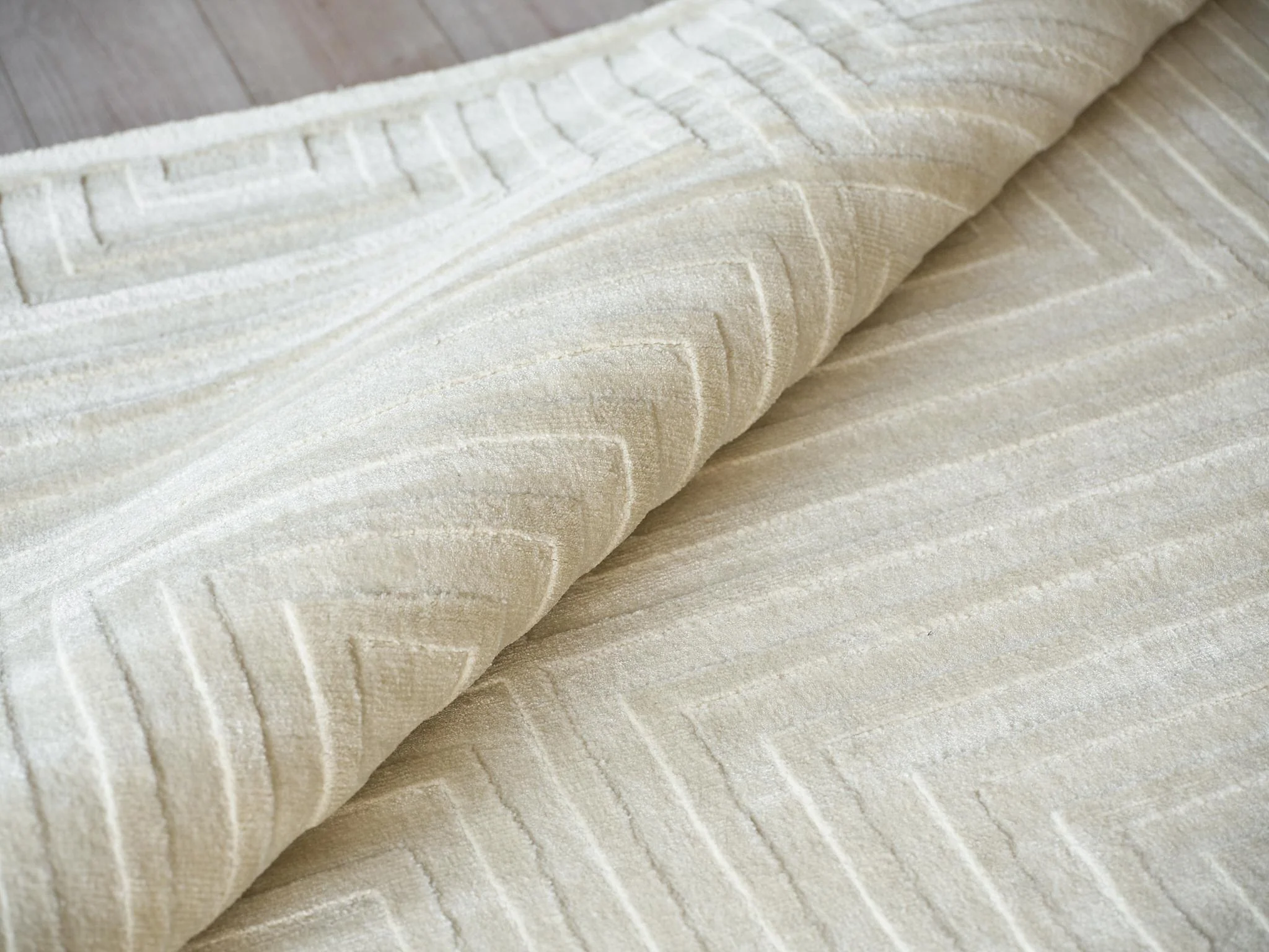 Exquisite Rugs Tovello Modern Handmade Silky Nylon In 6750 Beige 15' X 15' Area Rug