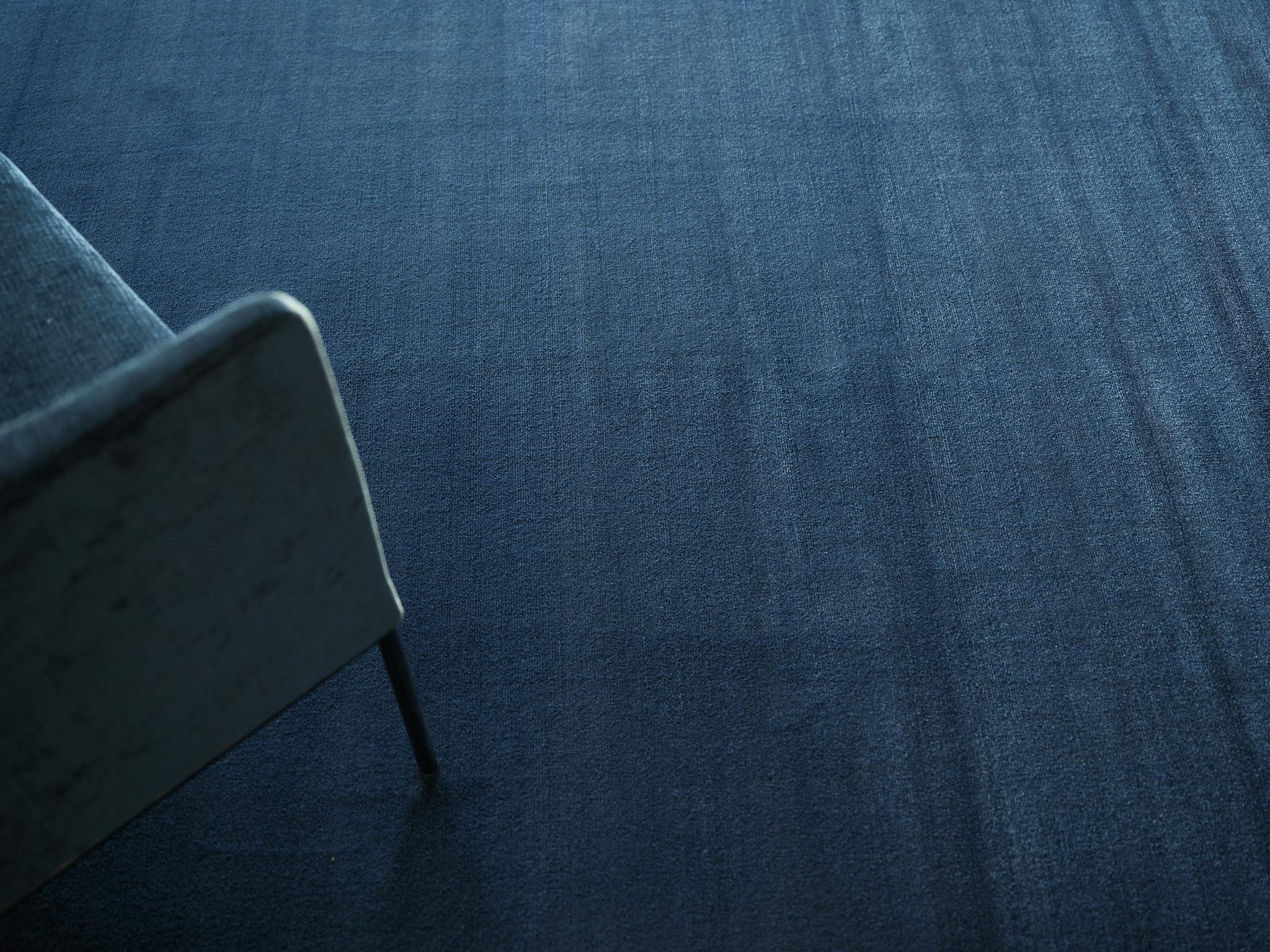 Exquisite Rugs Velutto Modern Handmade Silky Nylon In 6539 Navy 15' X 15' Area Rug - Image 6