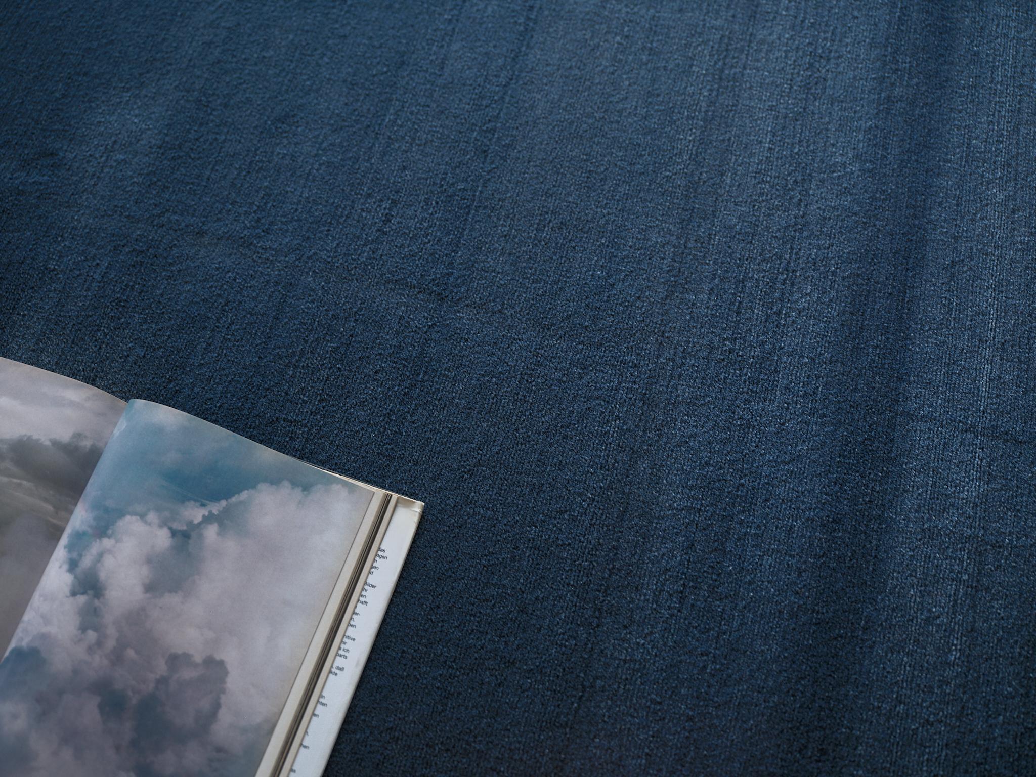 Exquisite Rugs Velutto Modern Handmade Silky Nylon In 6539 Navy 15' X 15' Area Rug - Image 8