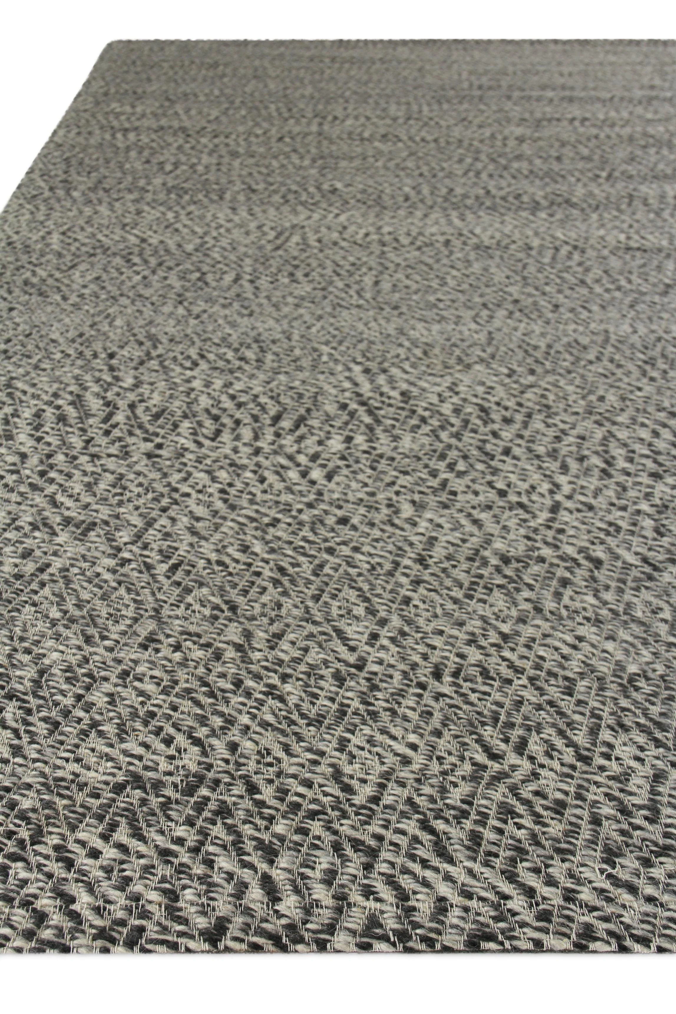 Exquisite Rugs Woven Earth Flatweave New Zealand Wool In 3430 Charcoal 10' X 8' Area Rug - Image 4