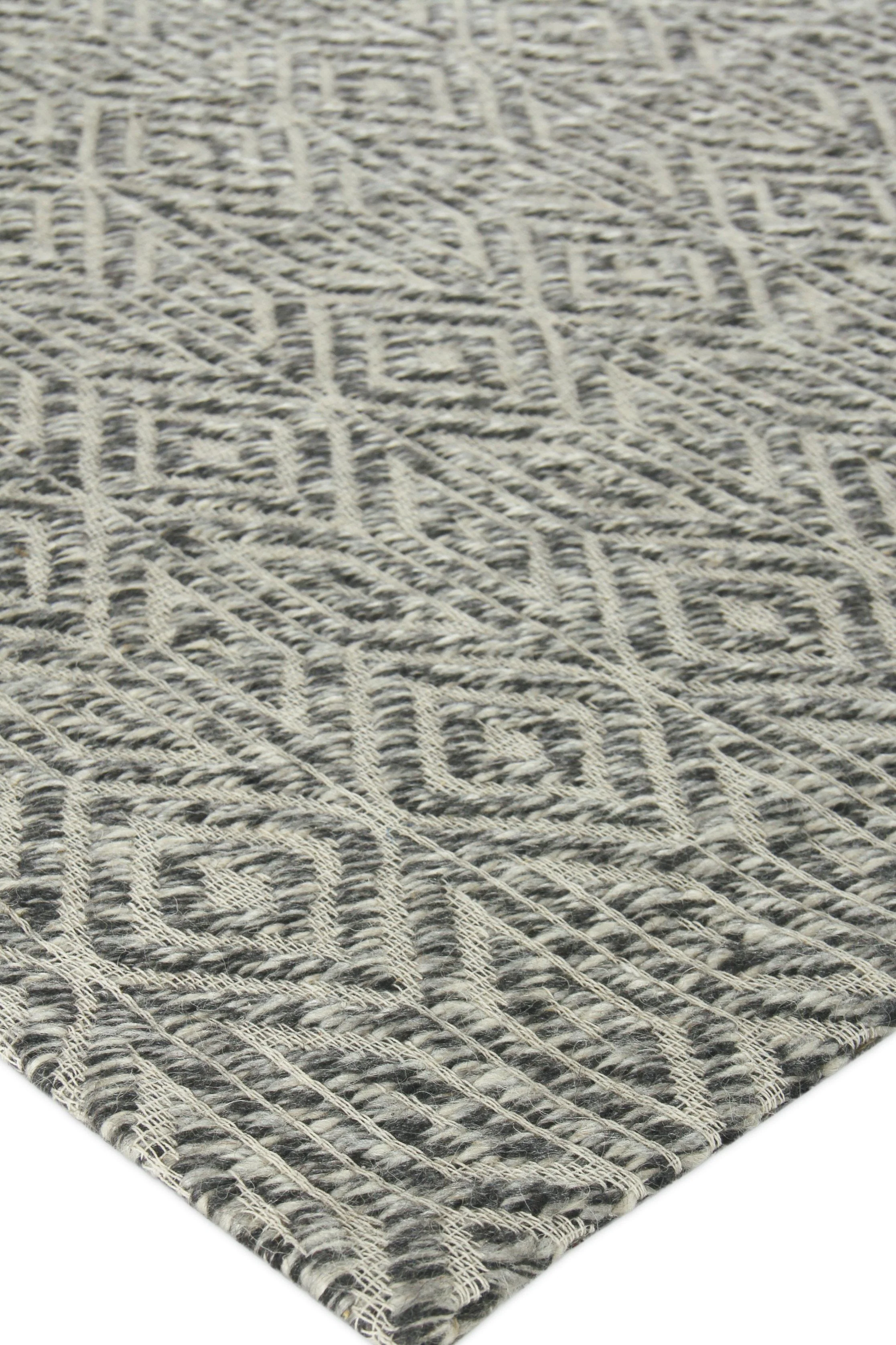Exquisite Rugs Woven Earth Flatweave New Zealand Wool In 3433 Charcoal 10' X 8' Area Rug - Image 3