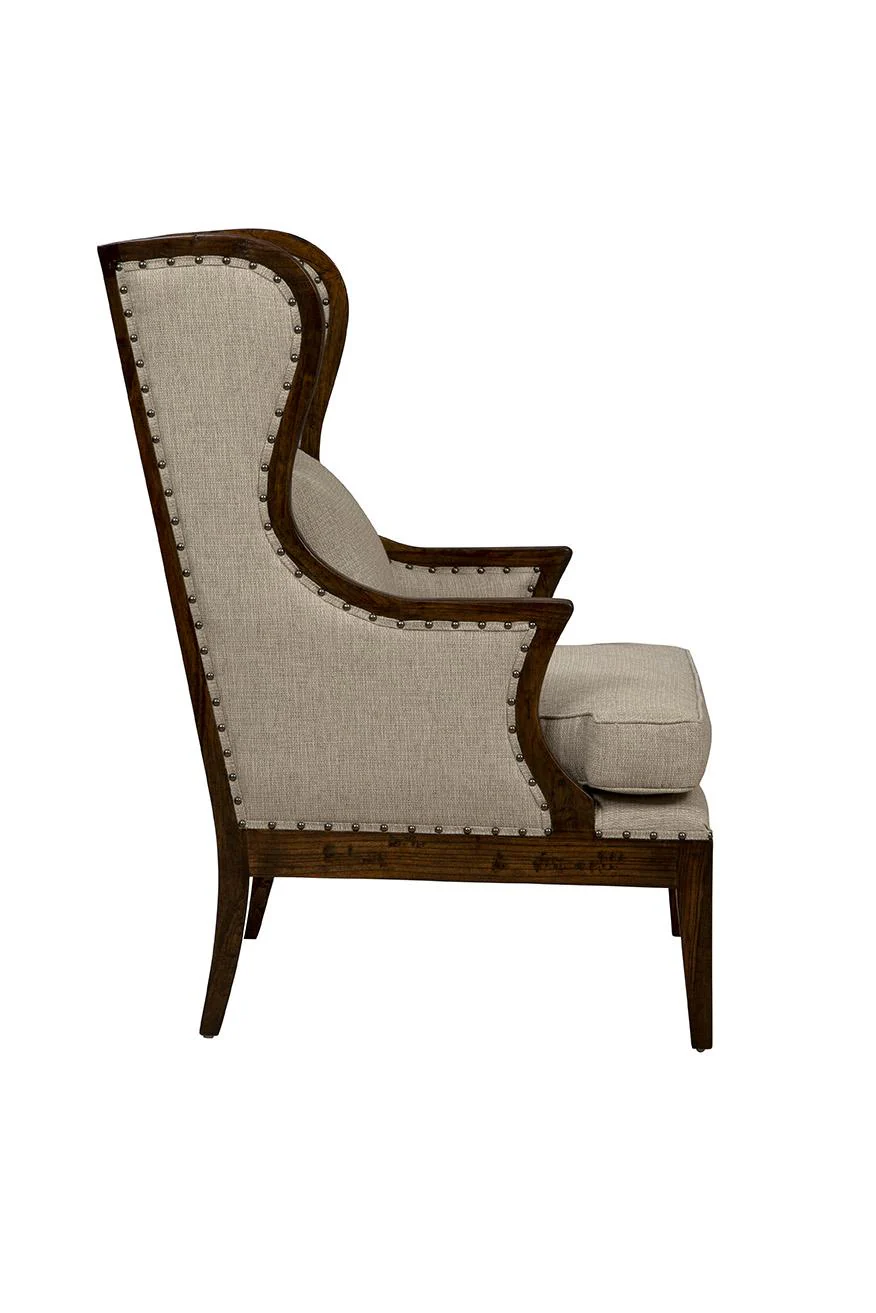 Furniture Classics Dark Billings Wing Chair - Image 4