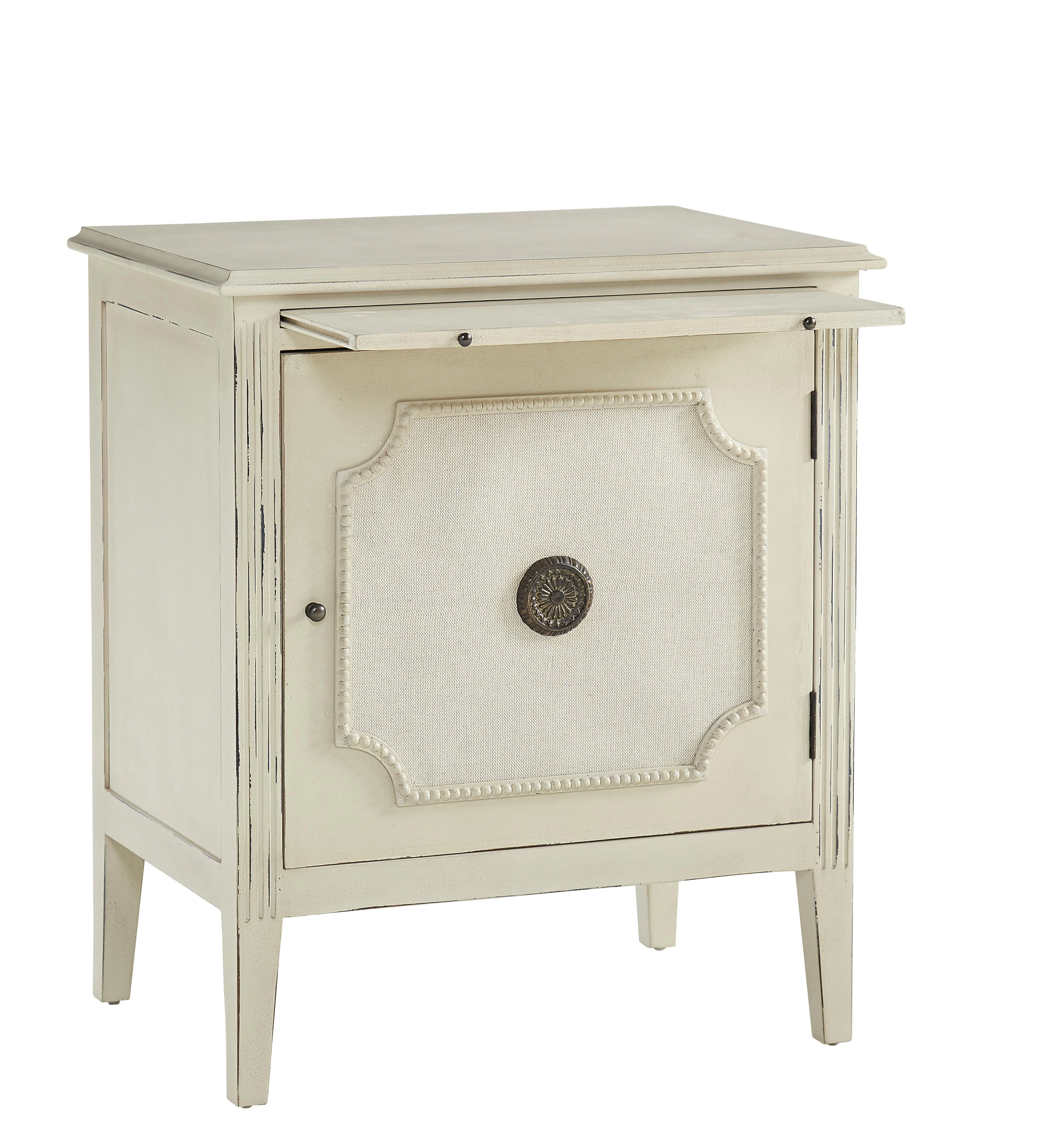 Furniture Classics Linen & Beaded Front End Table - Image 3