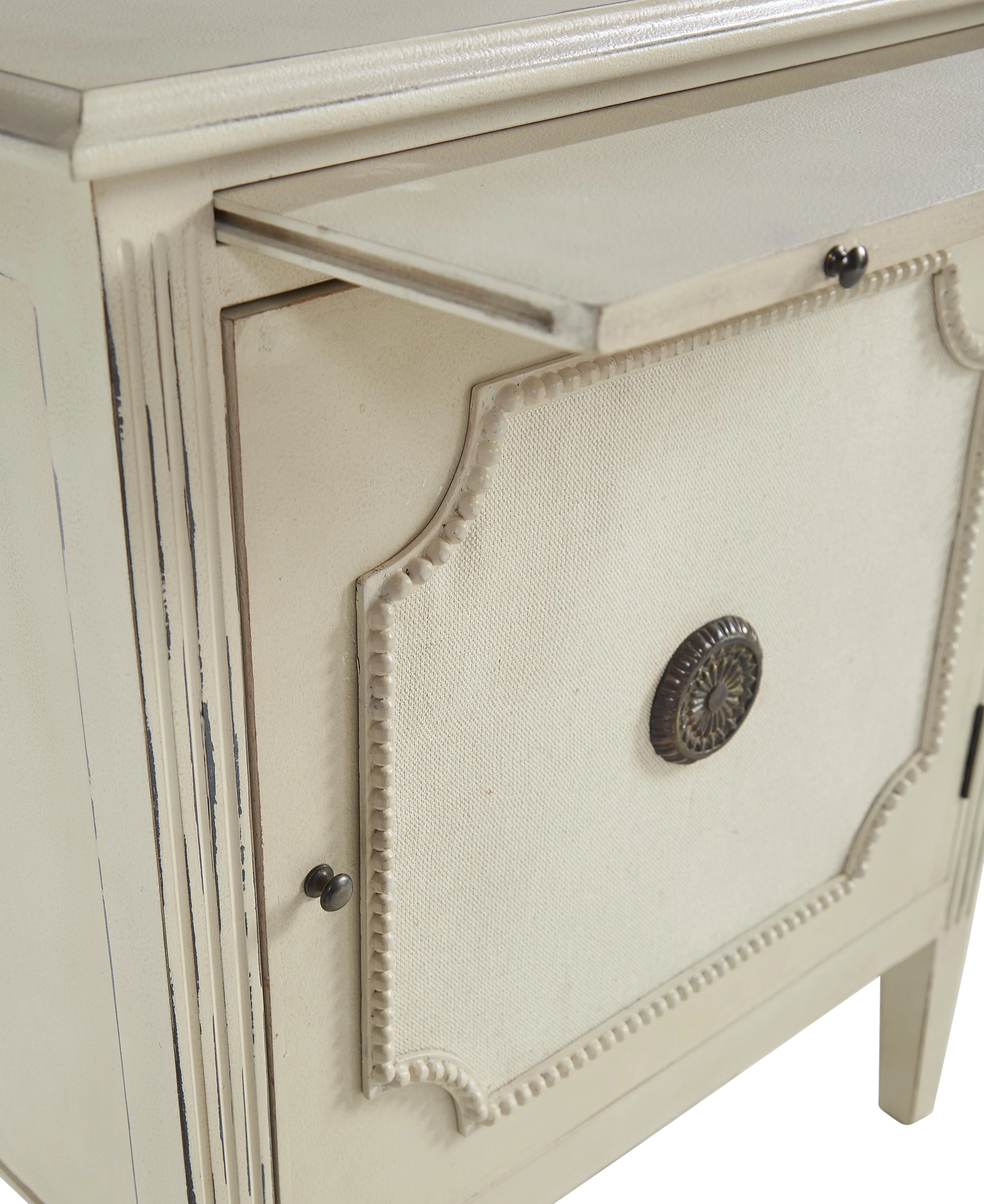 Furniture Classics Linen & Beaded Front End Table - Image 7
