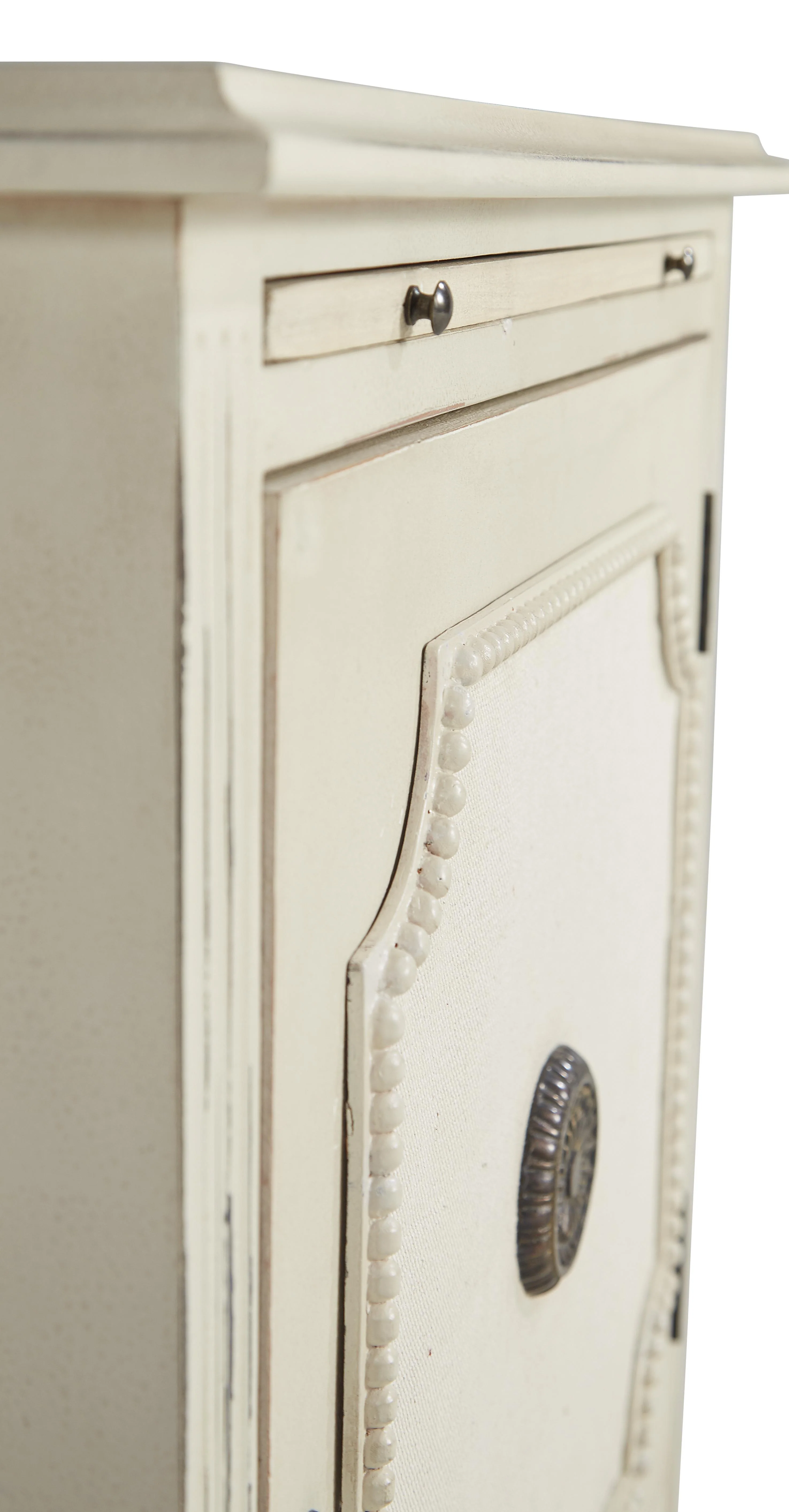 Furniture Classics Linen & Beaded Front End Table - Image 8