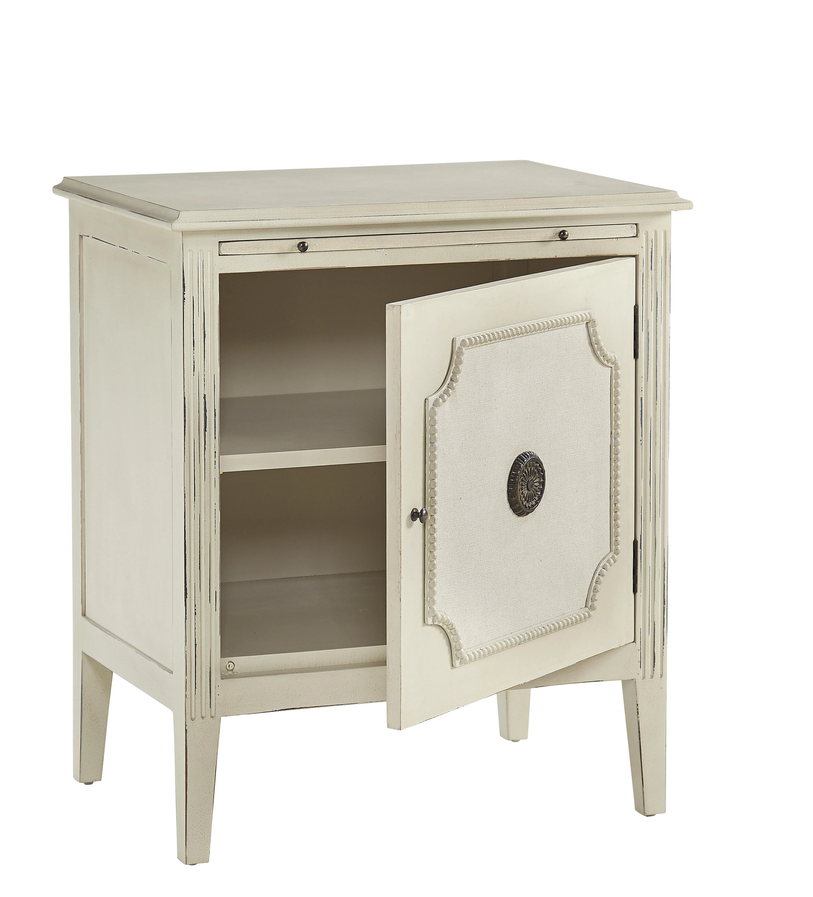Furniture Classics Linen & Beaded Front End Table - Image 9