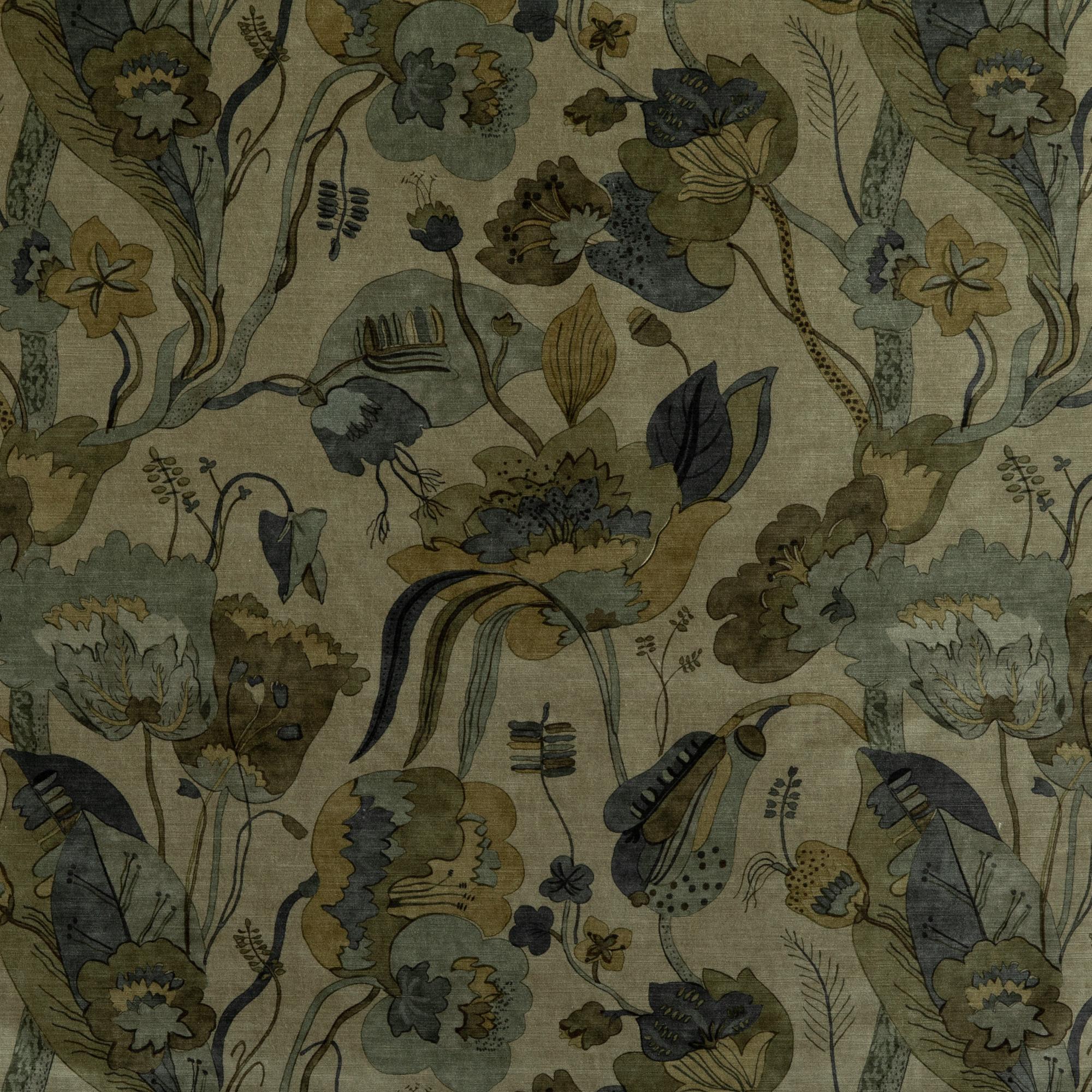 G P & J Baker California Velvet Denim/Mole Fabric - Image 2