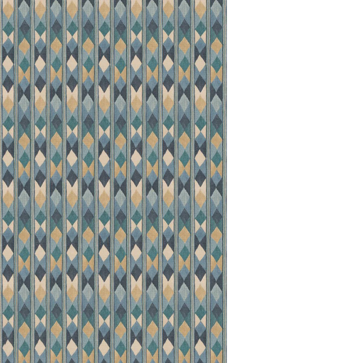 G P & J Baker Compass Blue Fabric