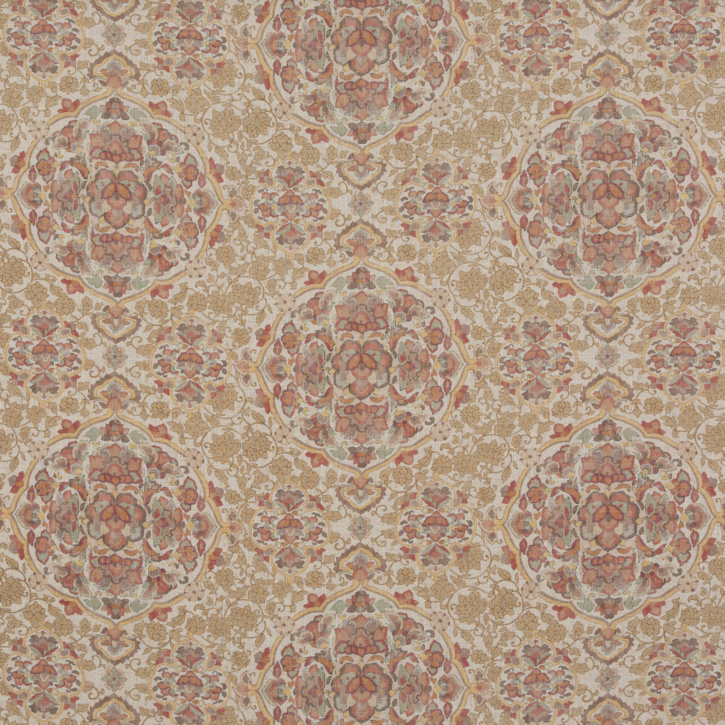 G P & J Baker Kiana Red/Aqua Fabric