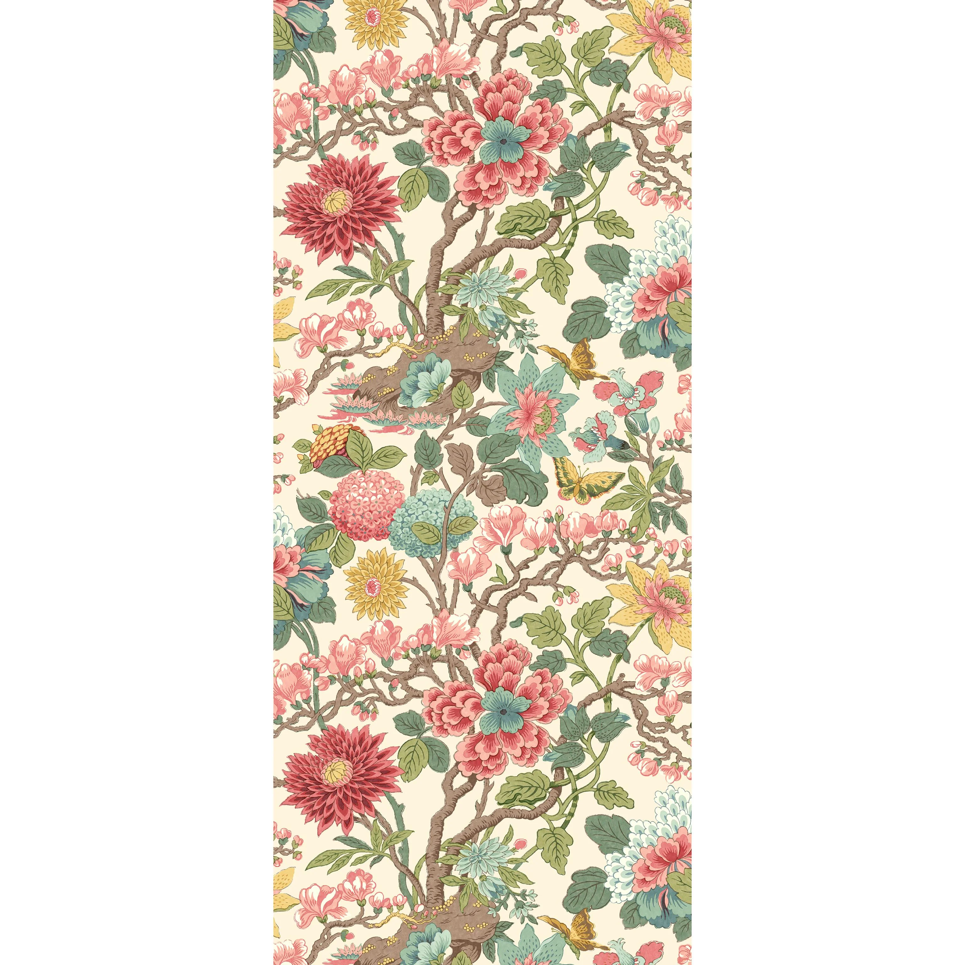 G P & J Baker Little Magnolia Rose Madder Wallpaper - Image 2