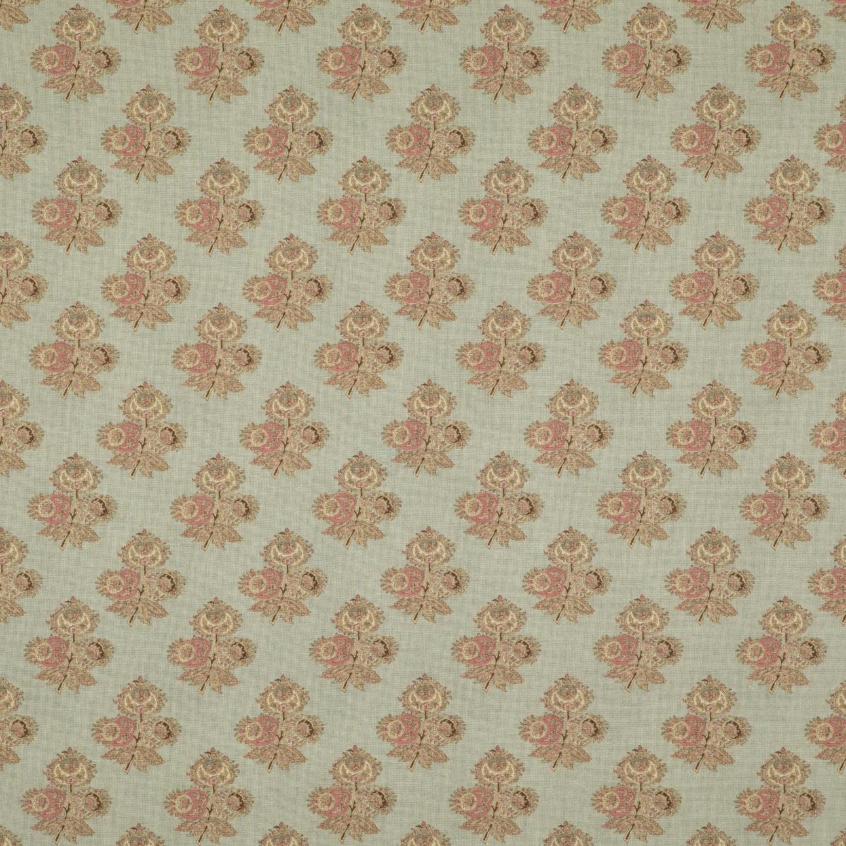 G P & J Baker Poppy Paisley Aqua Fabric - Image 2