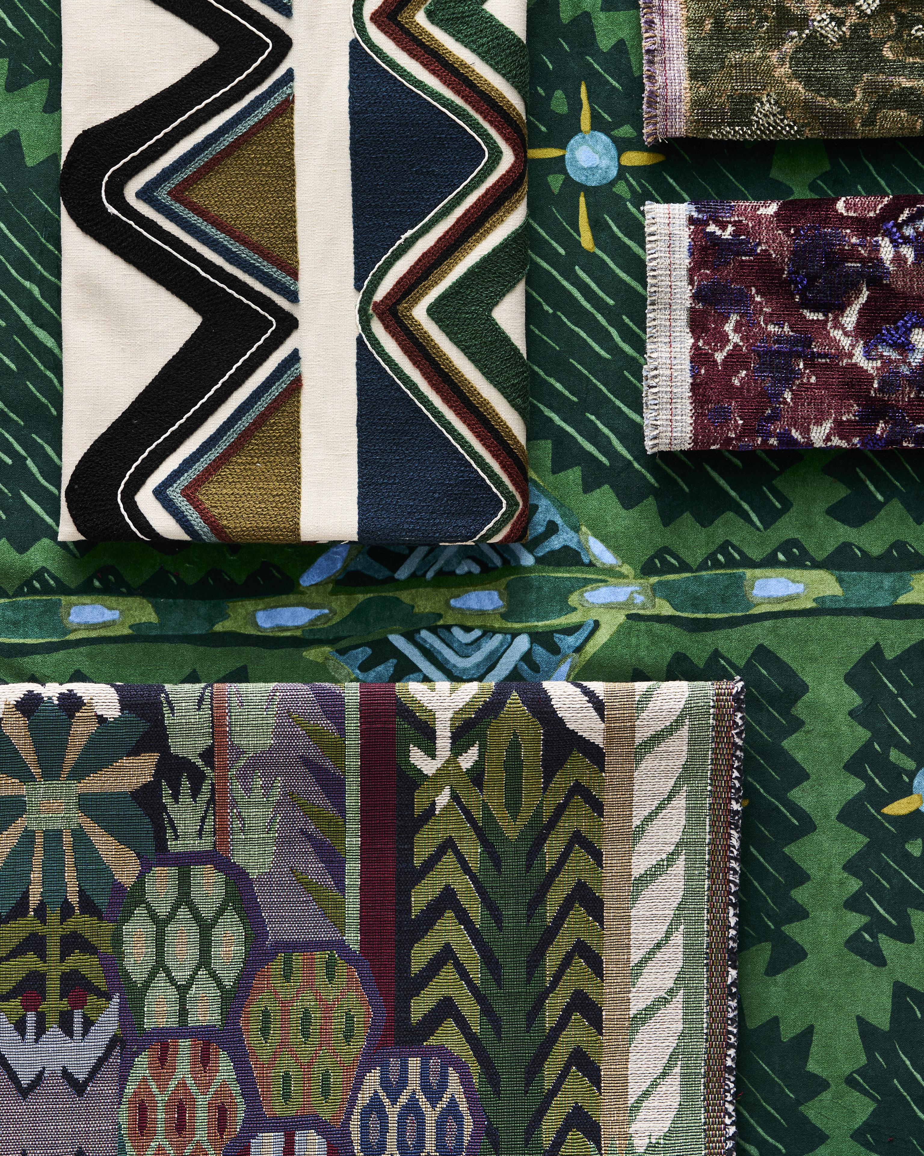 Harlequin Brocha Forest/Midnight Fabric - Image 2