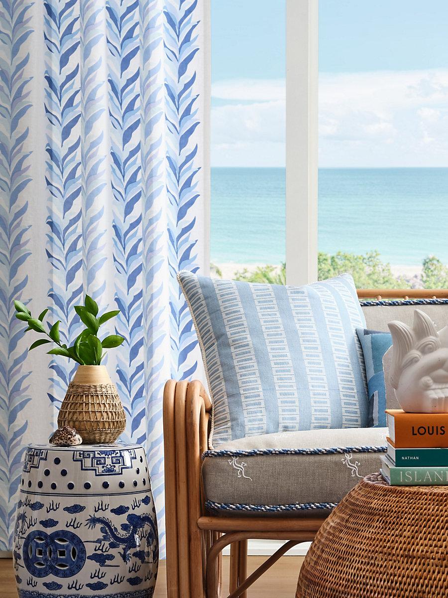 Hinson Chira Island Print Blue Marine Fabric - Image 3