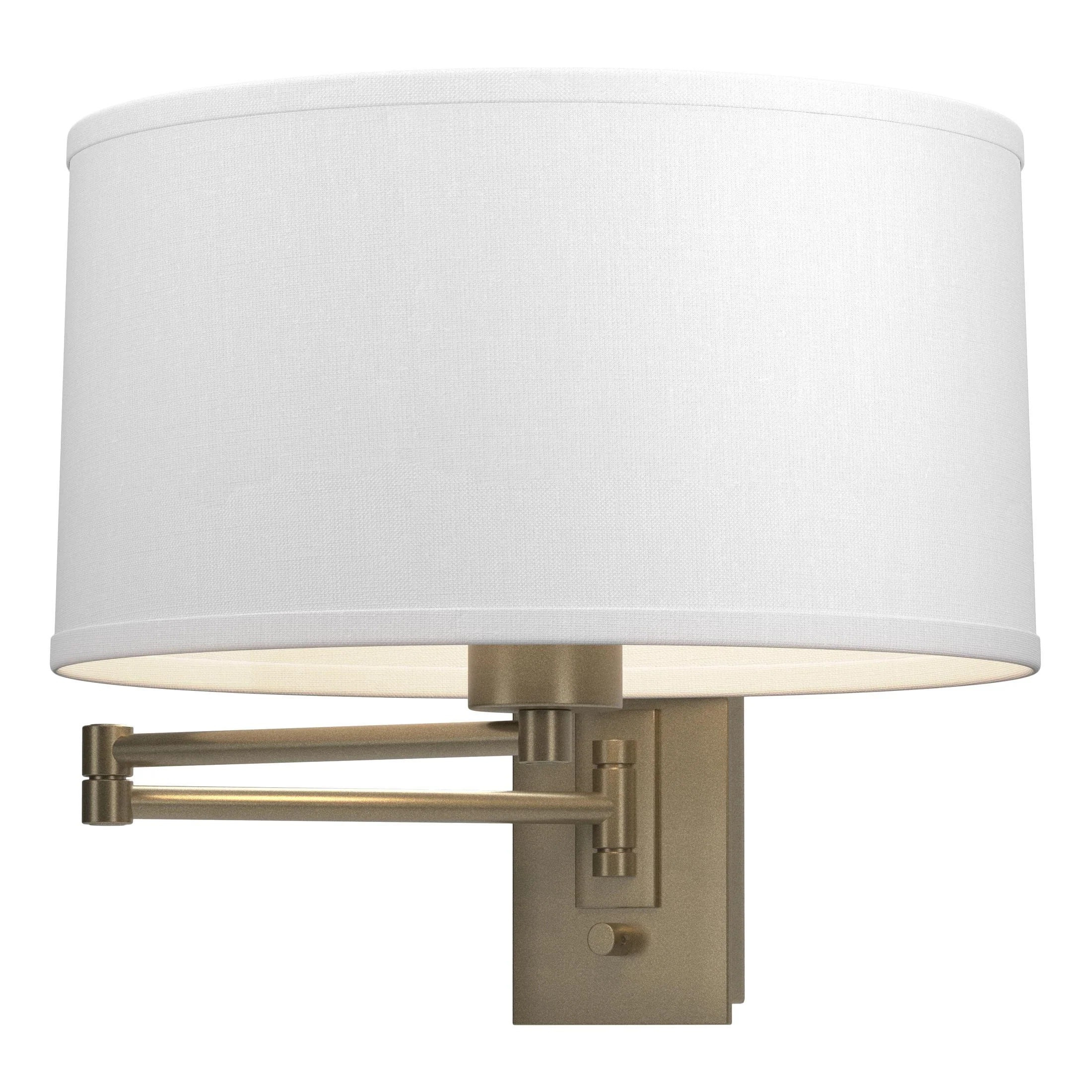 Hubbardton Forge 2009 Soft Gold Natural Anna Shade (Sf) Simple Swing Arm Sconce