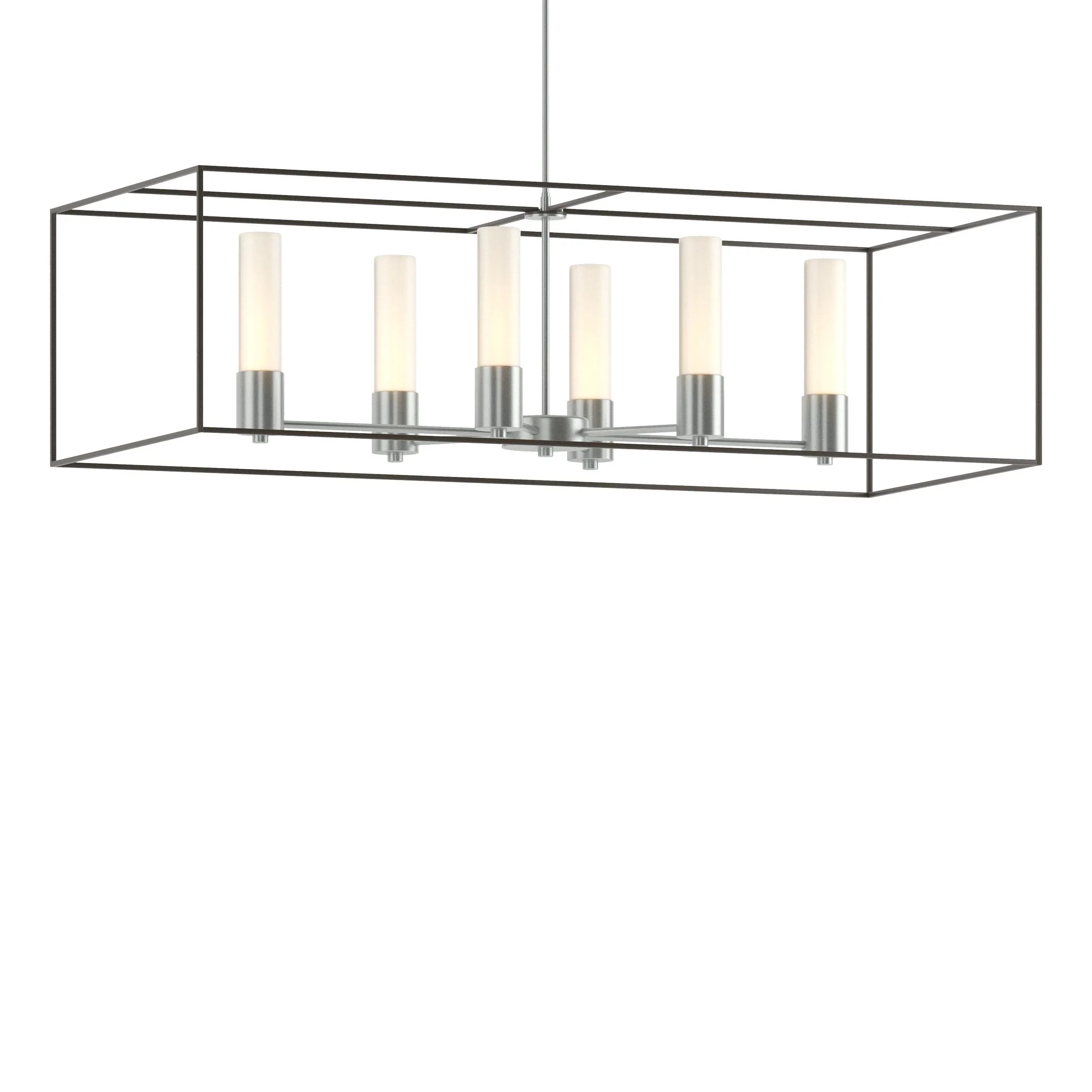 Hubbardton Forge 2018 Vintage Platinum Dark Smoke Opal Glass (Gg) Multi Portico Pendant