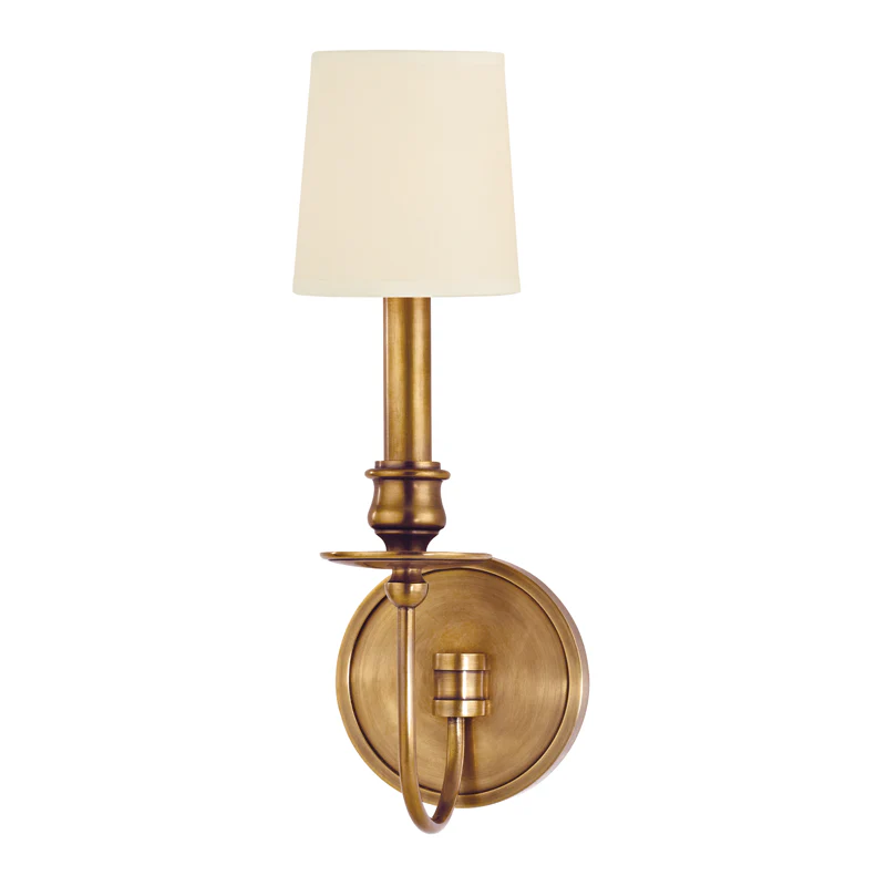 Hudson Valley Lighting Cohasset Aged Brass 4.75W X 14H Wall Sconce
