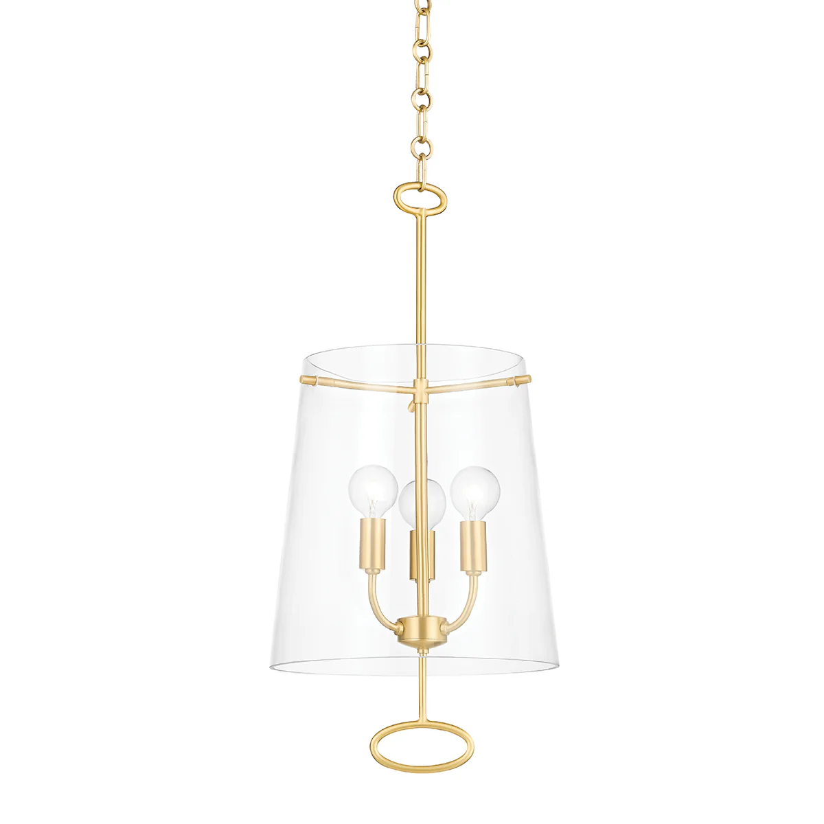 Hudson Valley Lighting James Aged Brass 11W X 22.75H Pendant