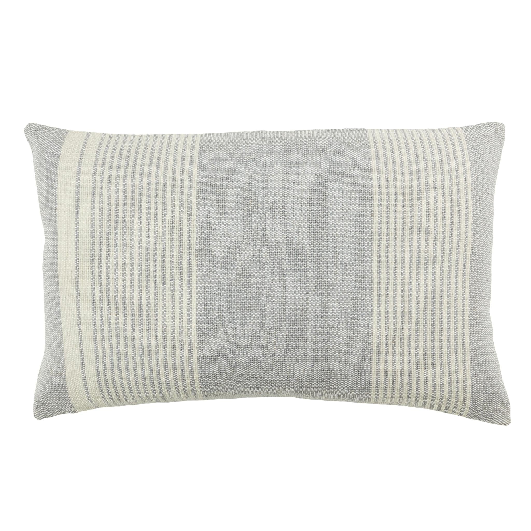 Jaipur Living Acapulco Carinda Stripes Gray / Ivory 13" X 21" Pillow