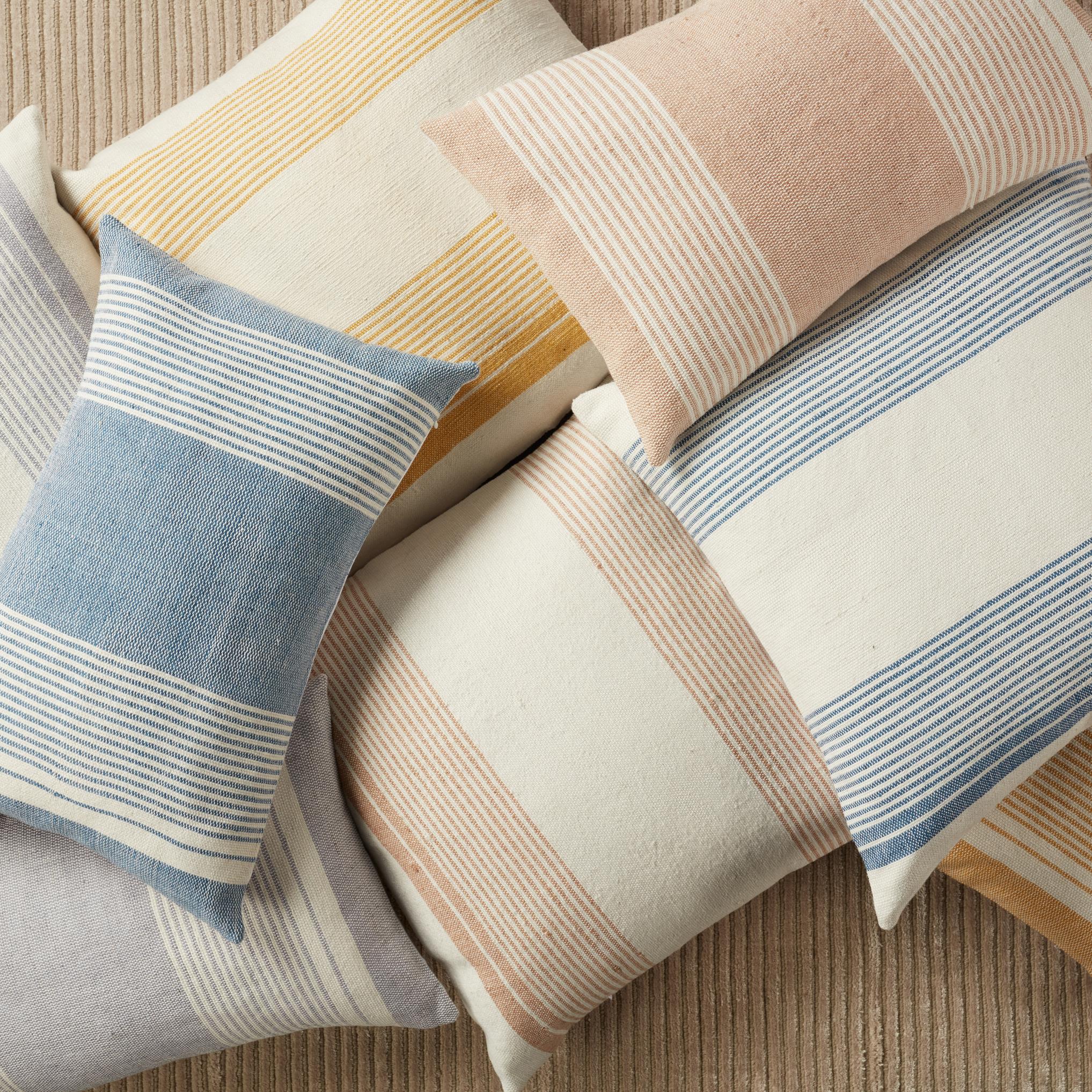 Jaipur Living Acapulco Parque Stripes Gold / Ivory 20" X 20" Pillow - Image 5
