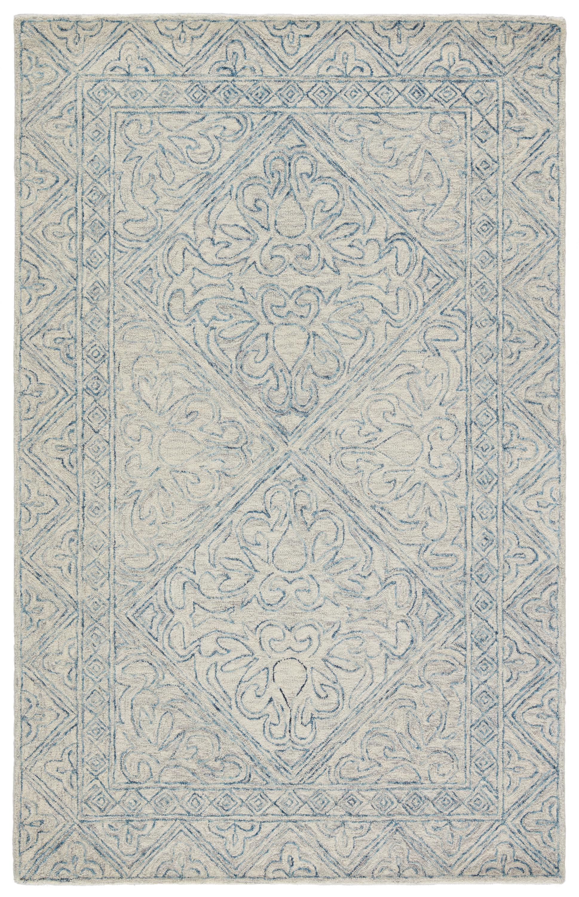 Jaipur Living Almira Carmen Border Blue / Light Gray 10' X 14' Rug