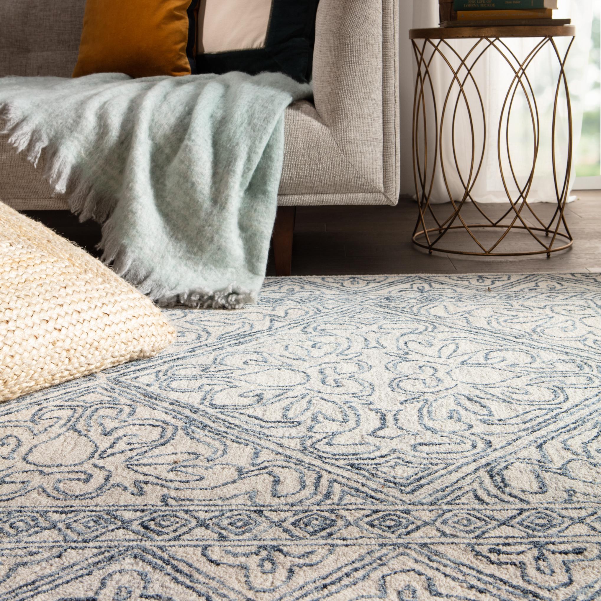 Jaipur Living Almira Carmen Border Blue / Light Gray 10' X 14' Rug - Image 7
