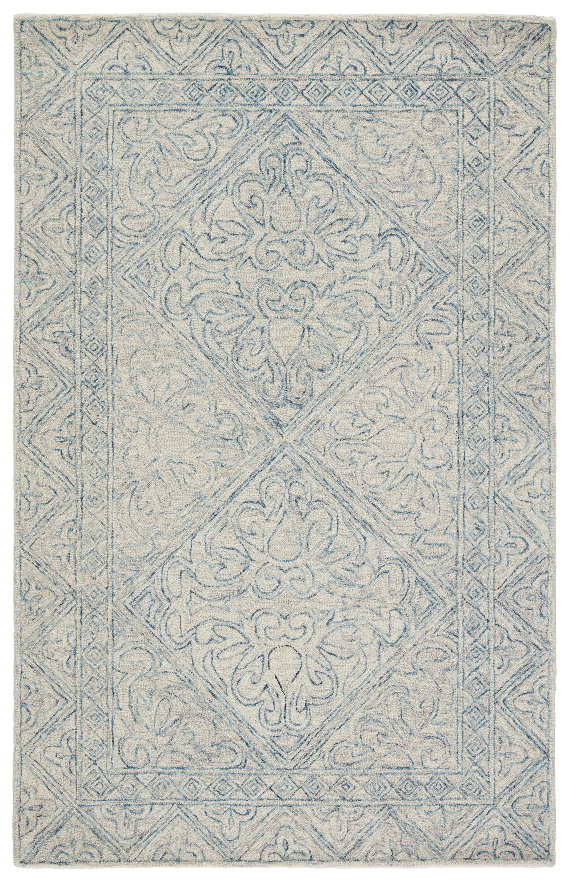 Jaipur Living Almira Carmen Border Blue / Light Gray 8' X 10' Rug - Image 10