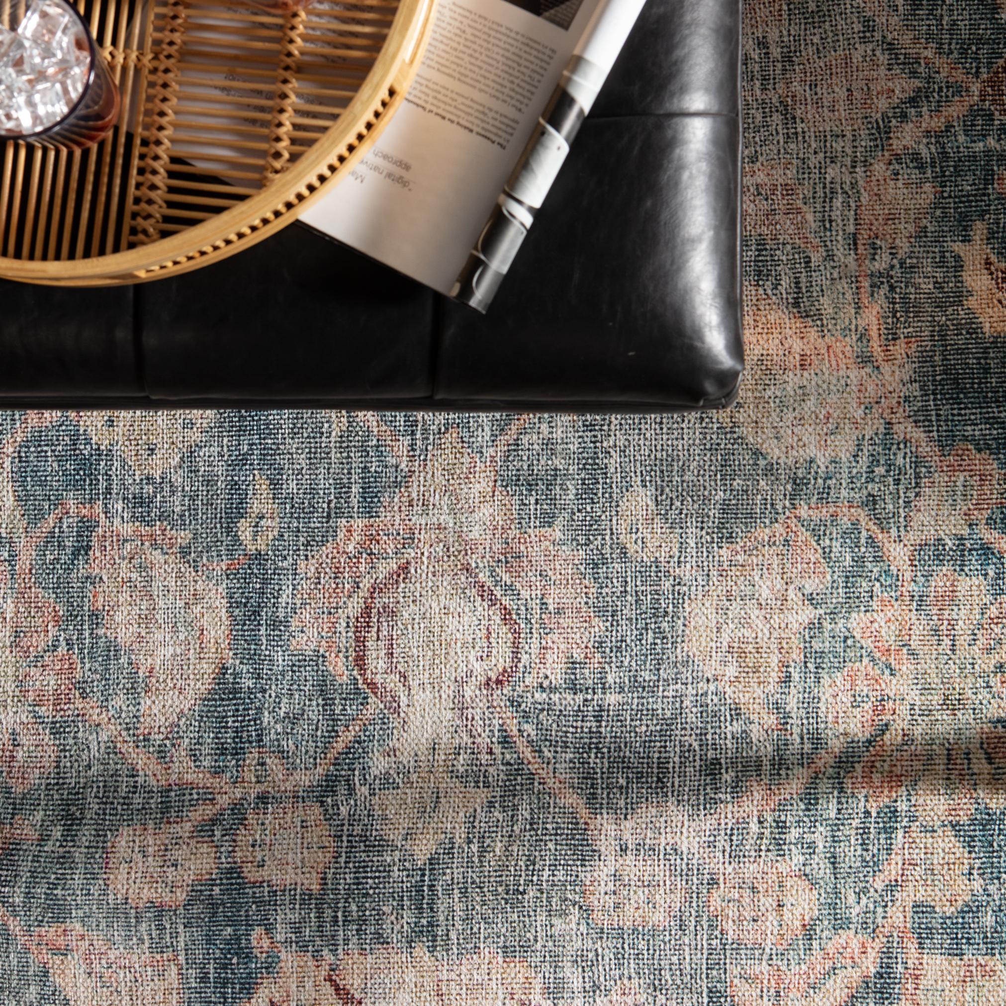 Jaipur Living Boheme Bardia Damask Dark Teal / Rust 7'10" X 9'10" Rug - Image 4